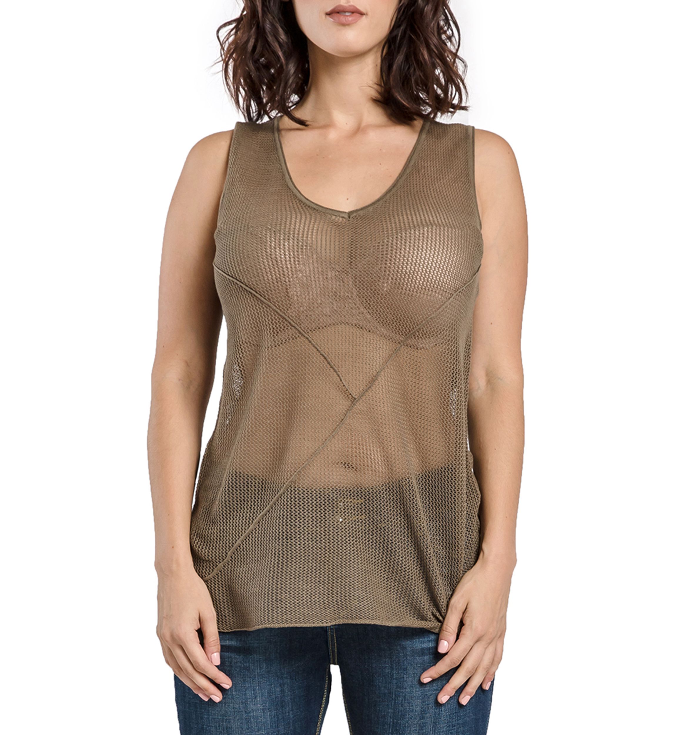 Mesh Sweater Tank