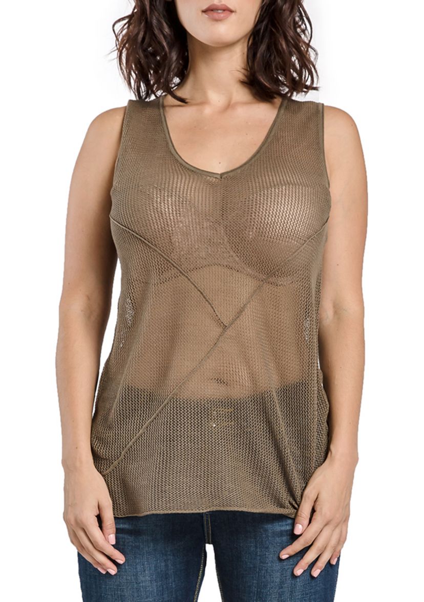 Mesh Sweater Tank