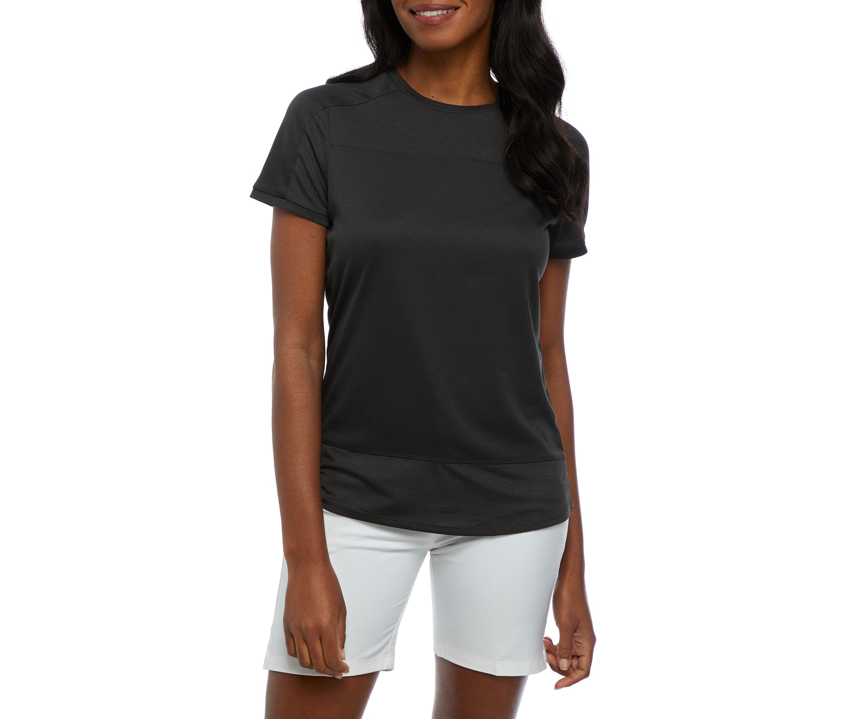 Short Sleeve Crew Neck Shirt with Mesh