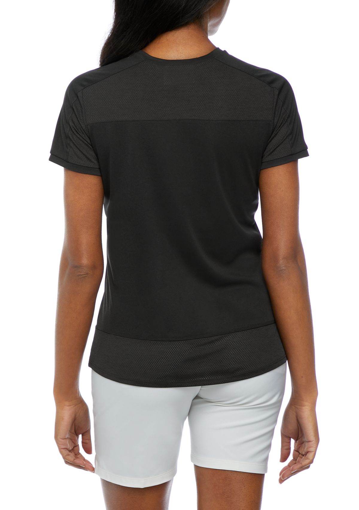 Short Sleeve Crew Neck Shirt with Mesh