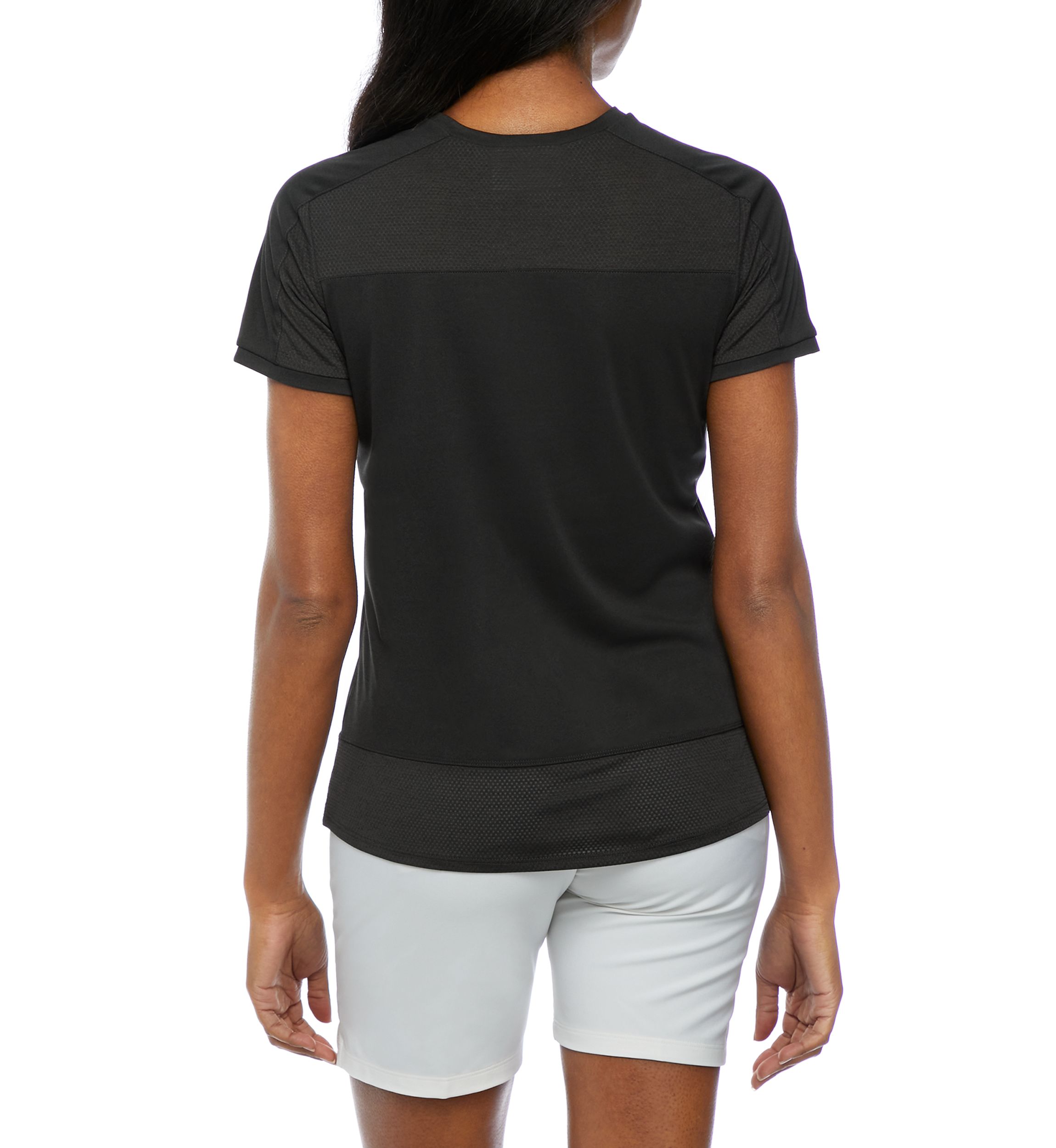 Short Sleeve Crew Neck Shirt with Mesh