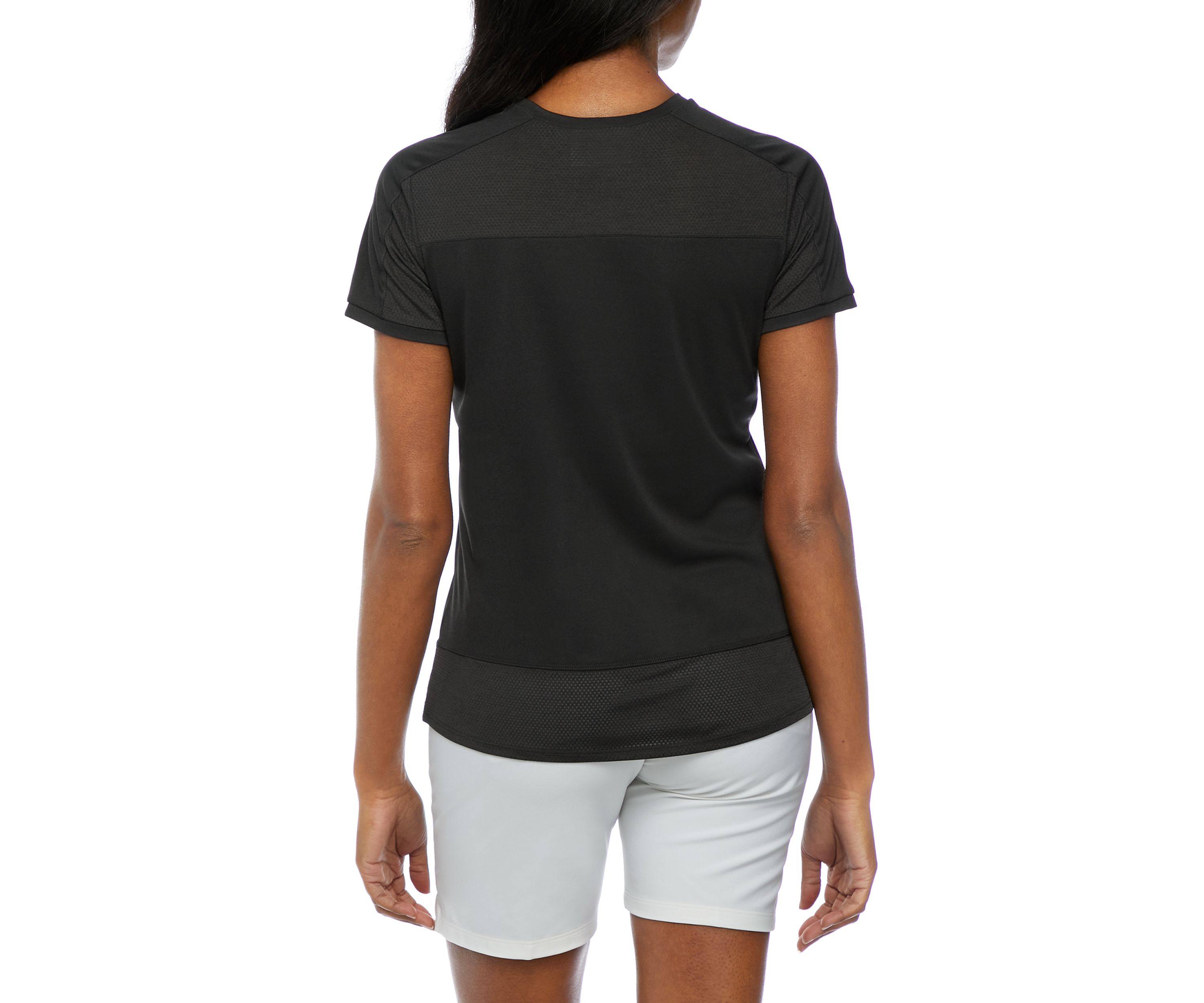 Short Sleeve Crew Neck Shirt with Mesh
