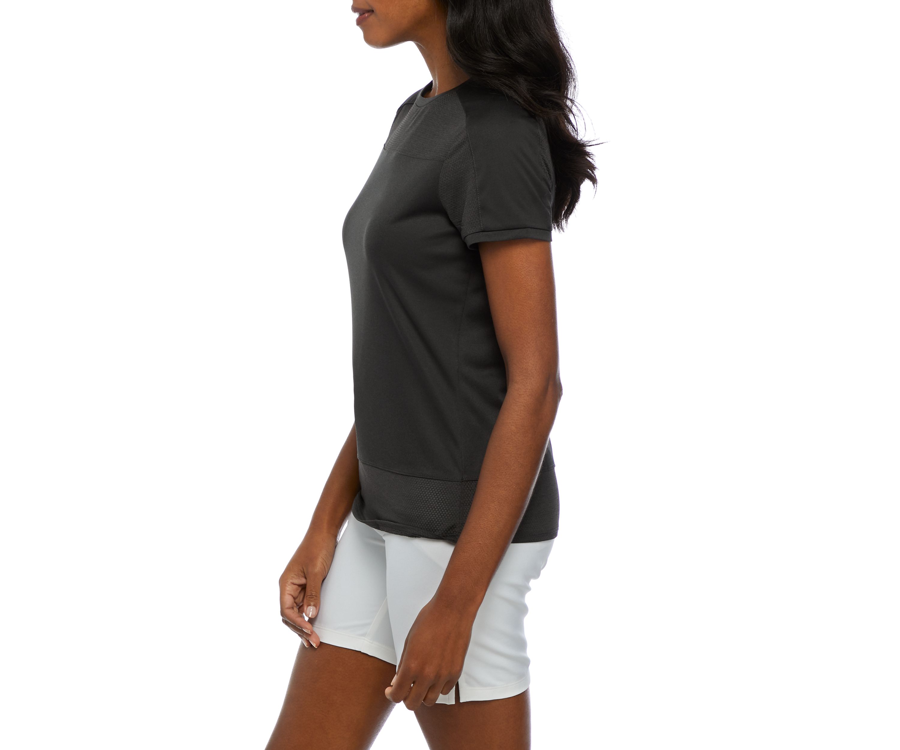 Short Sleeve Crew Neck Shirt with Mesh