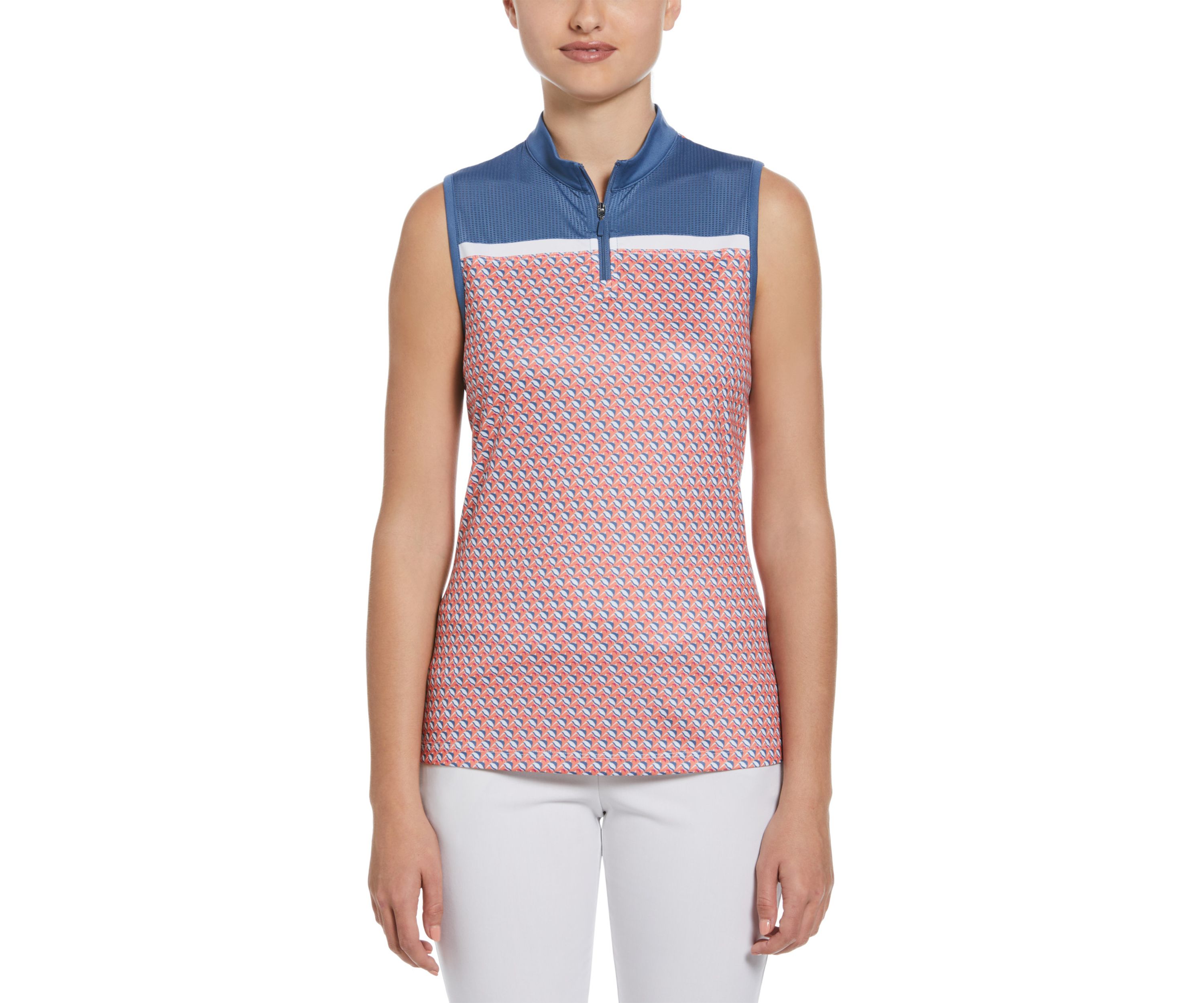 Womens Fish Geo Sleeveless Racerback Tank Top 
