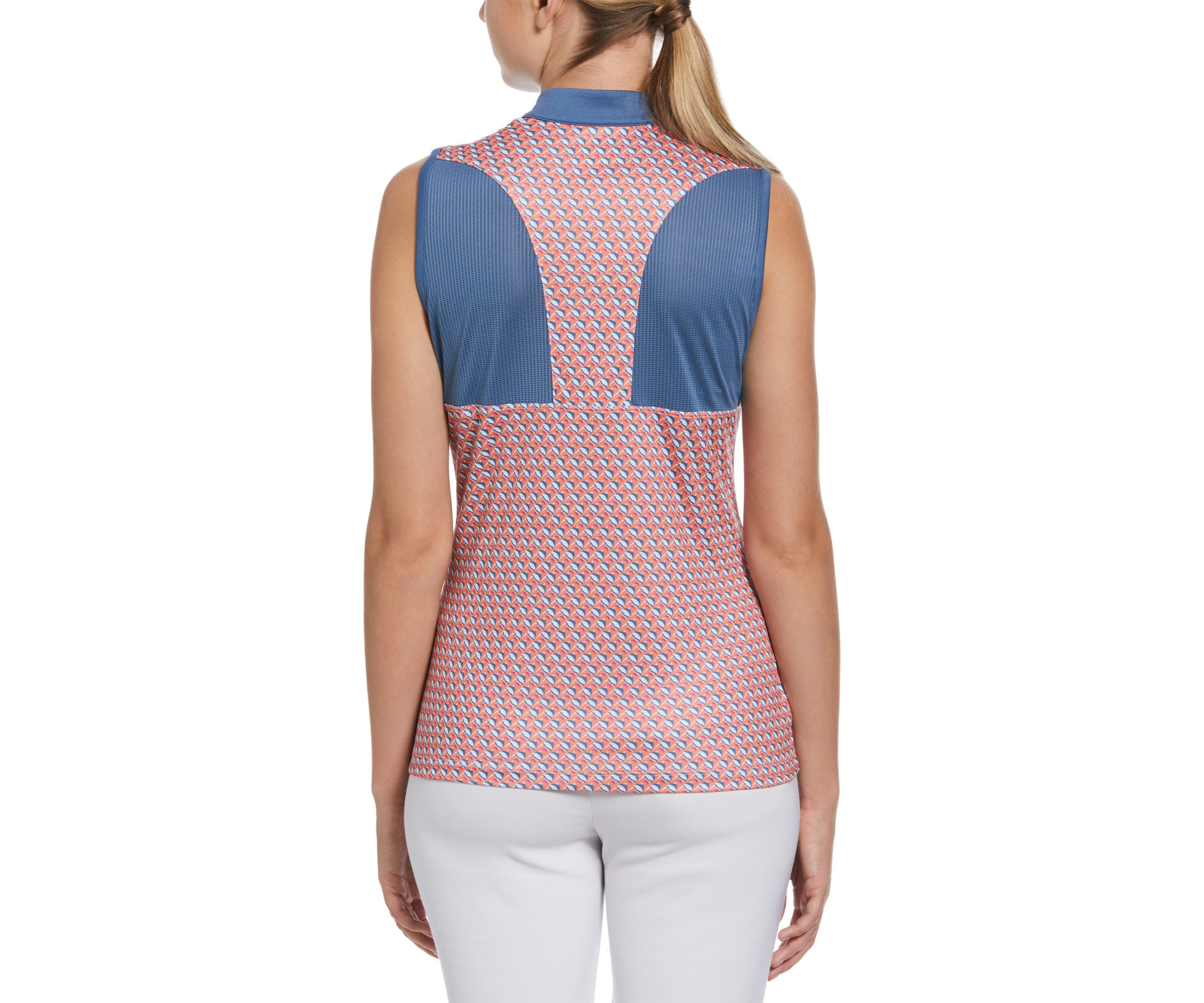 Womens Fish Geo Sleeveless Racerback Tank Top 