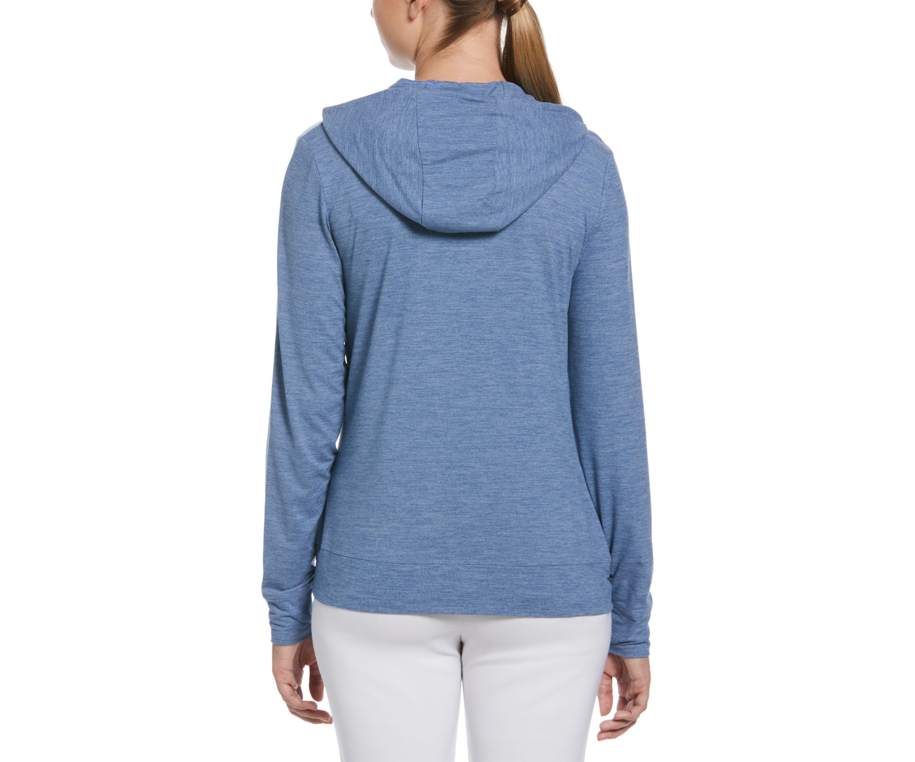 Womens Long Sleeve Asymmetric Color Block Hoodie 