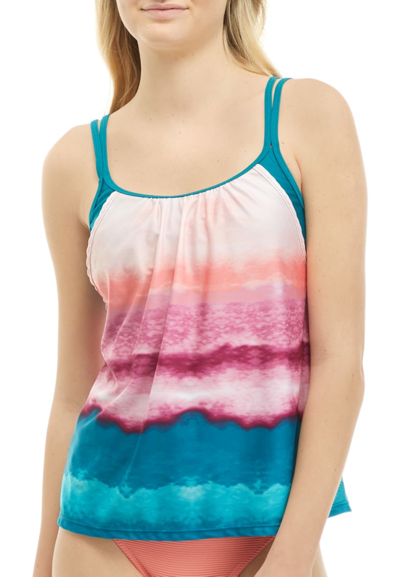 Gradient Heat 2Fer Tankini Swim Top