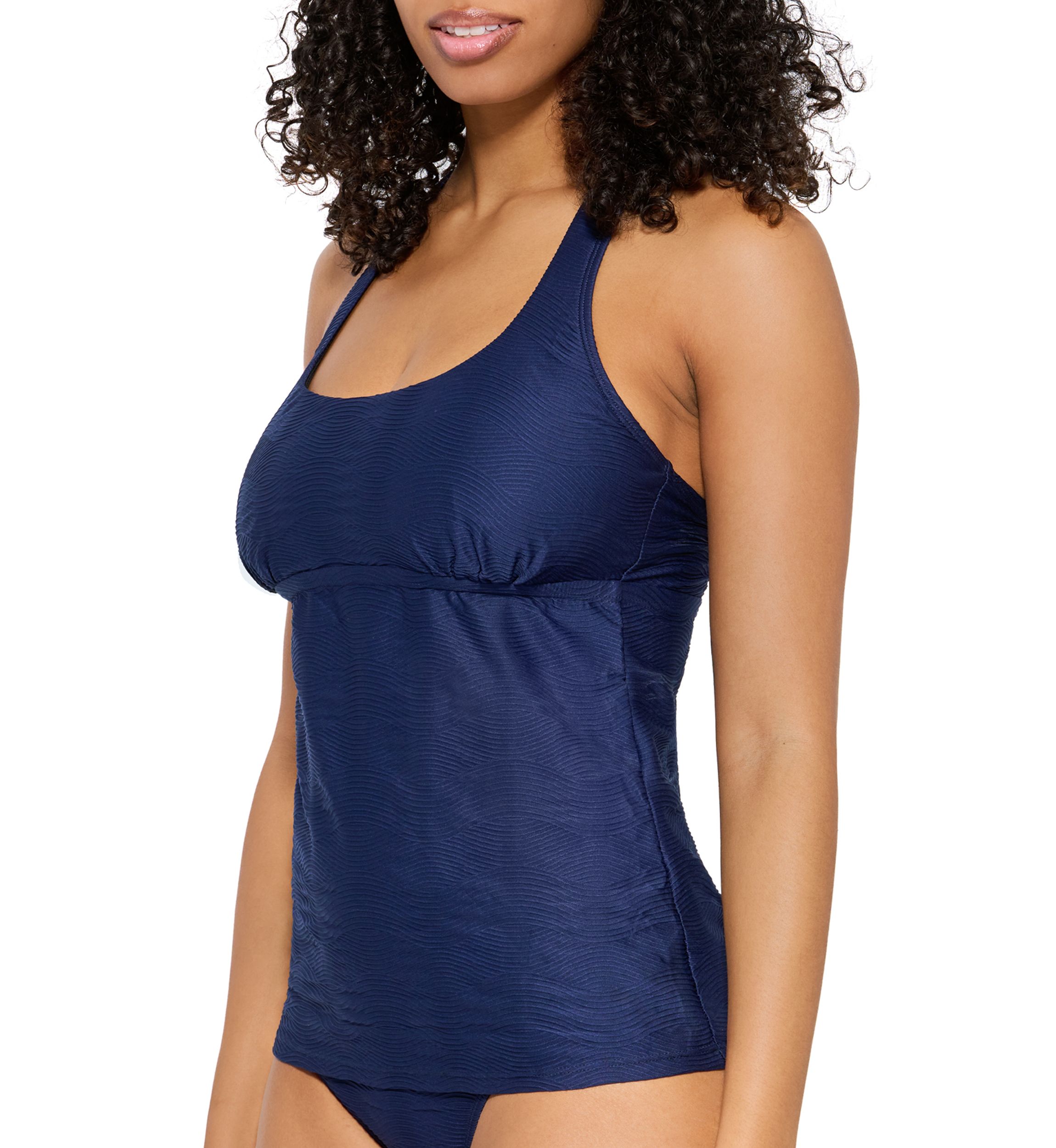 Textural Dream Scoop Tankini Swim Top