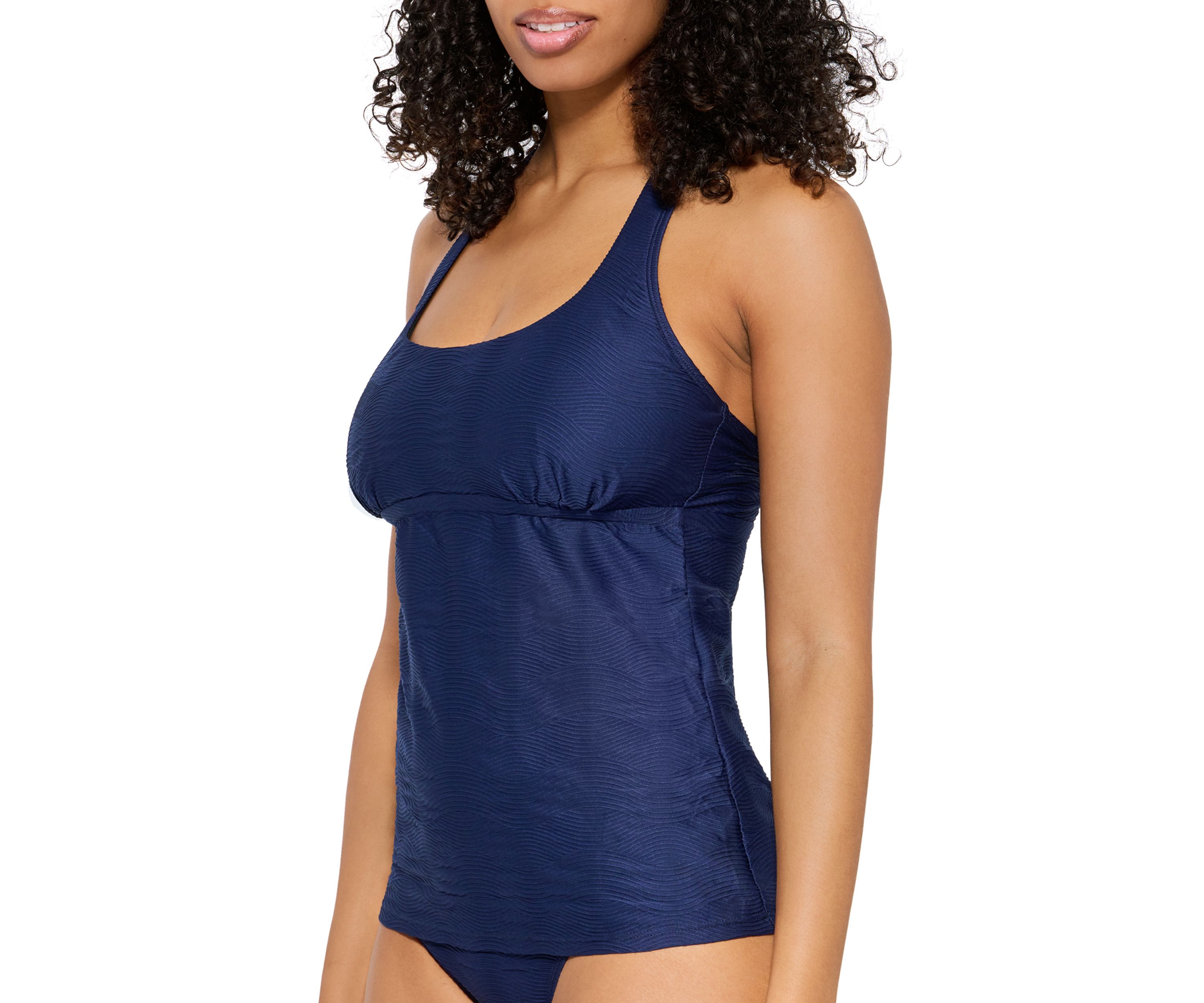 Textural Dream Scoop Tankini Swim Top