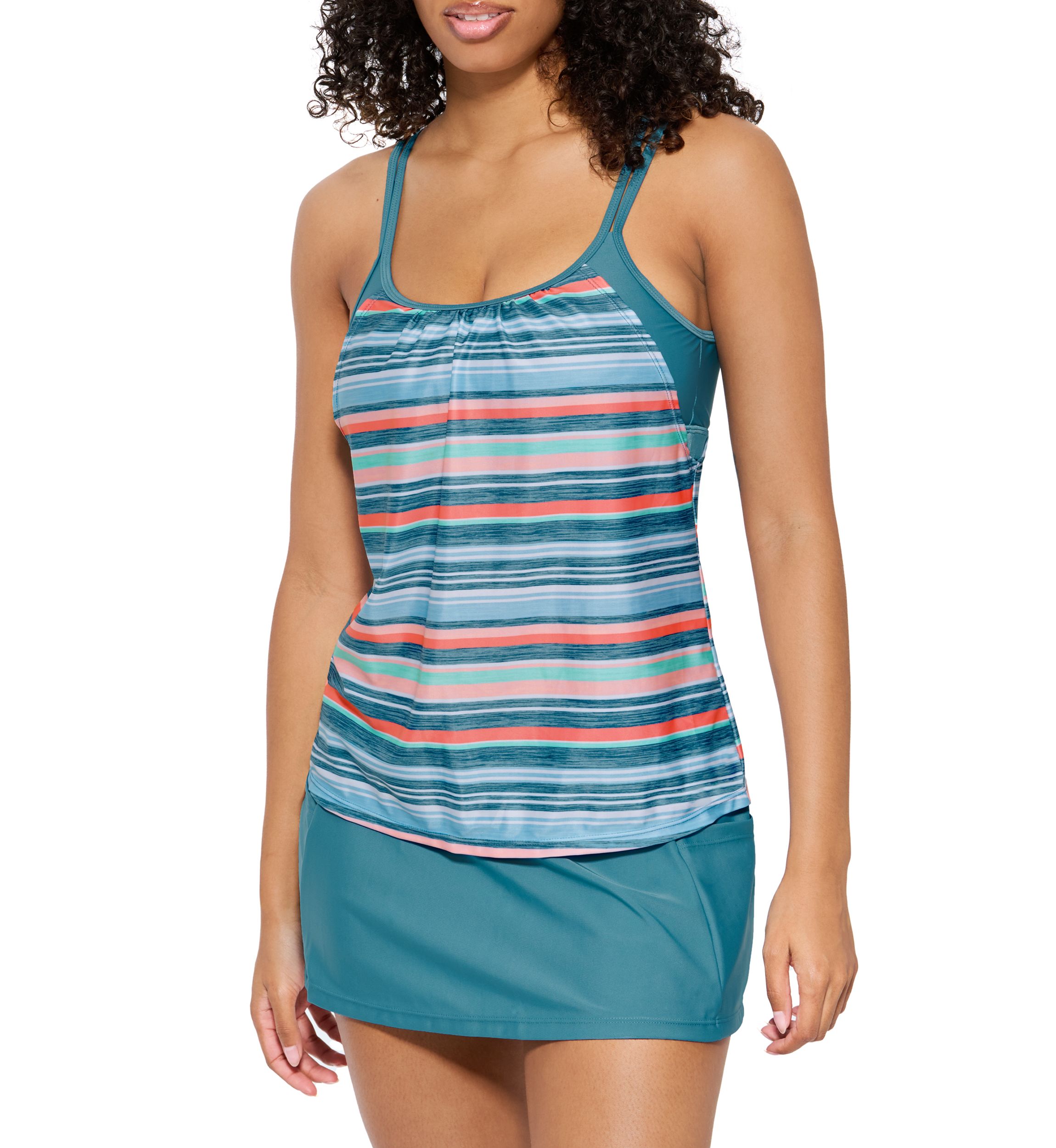 Ocean Coast® Women's Vacation Stripe in Tankini Swim Top Belk