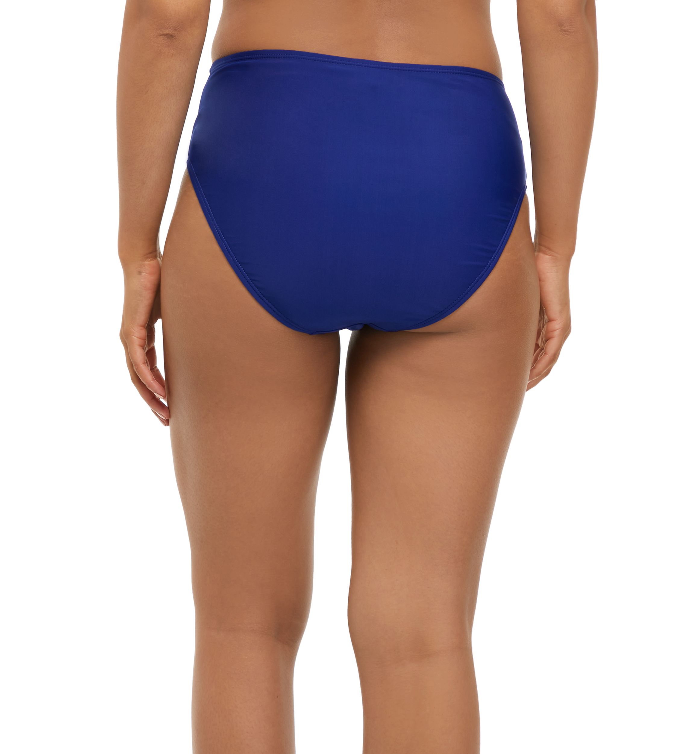Solid High Waisted Swim Bottoms