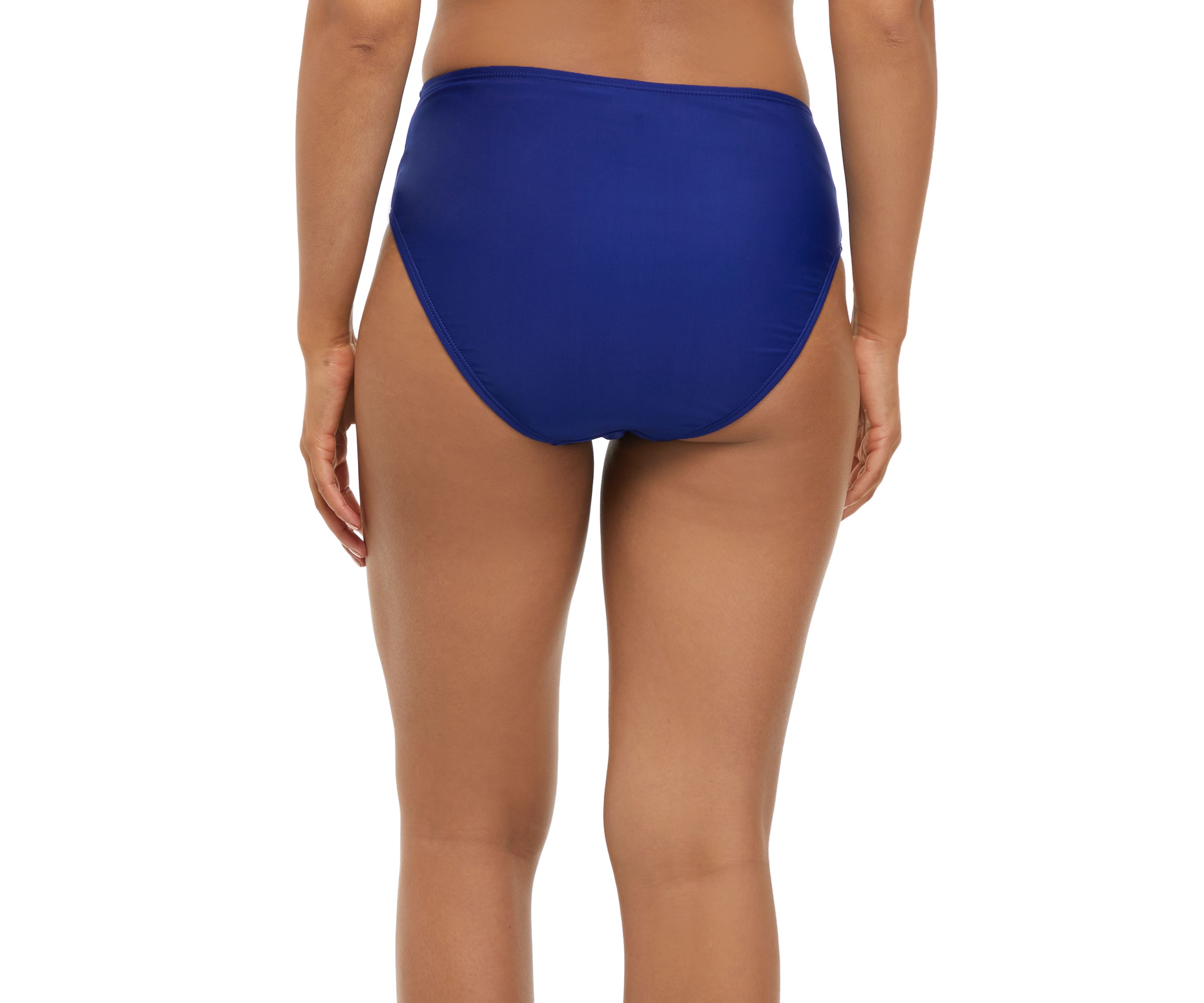 Solid High Waisted Swim Bottoms
