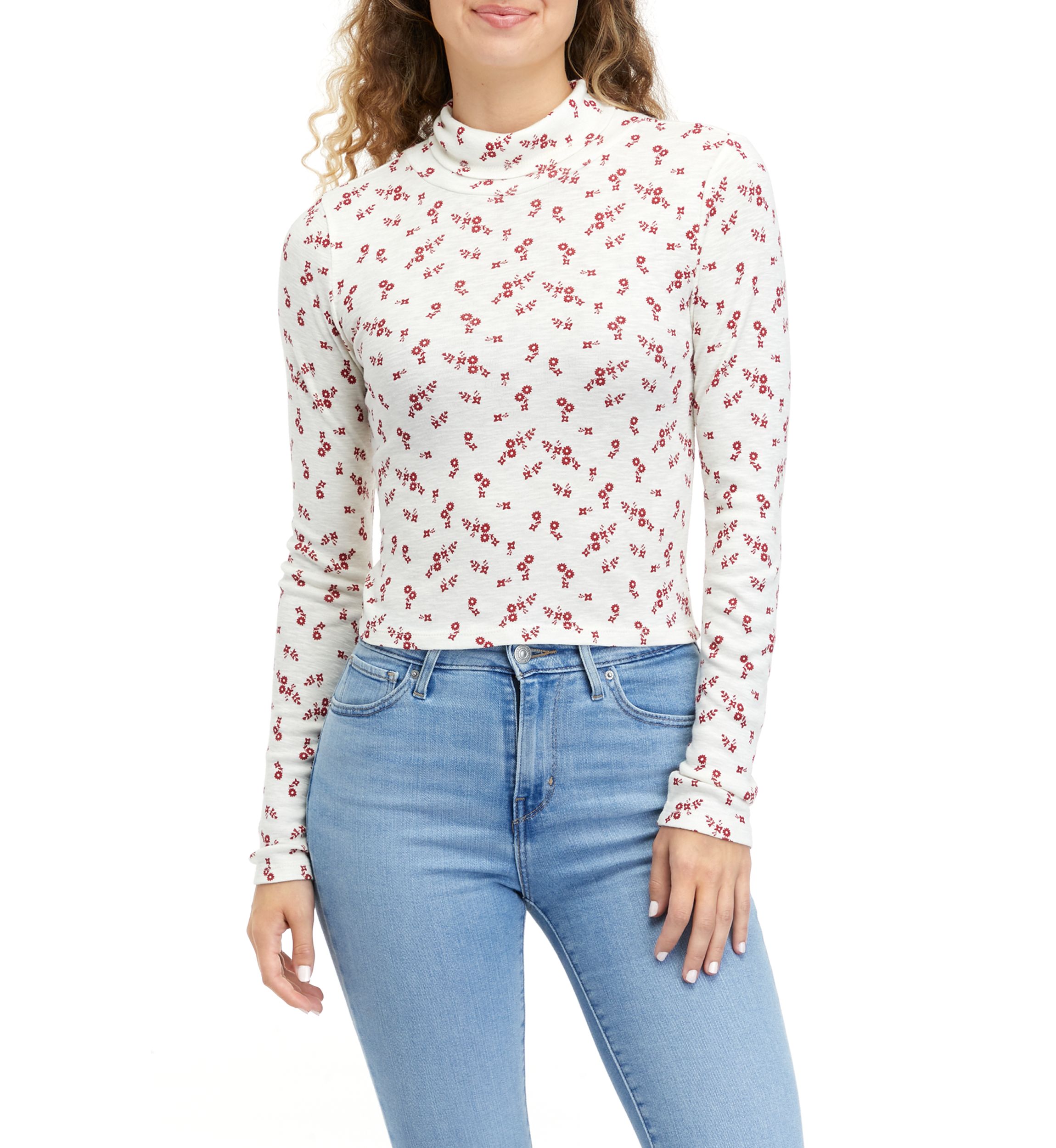Long Sleeve Mock Ribbed T-Shirt