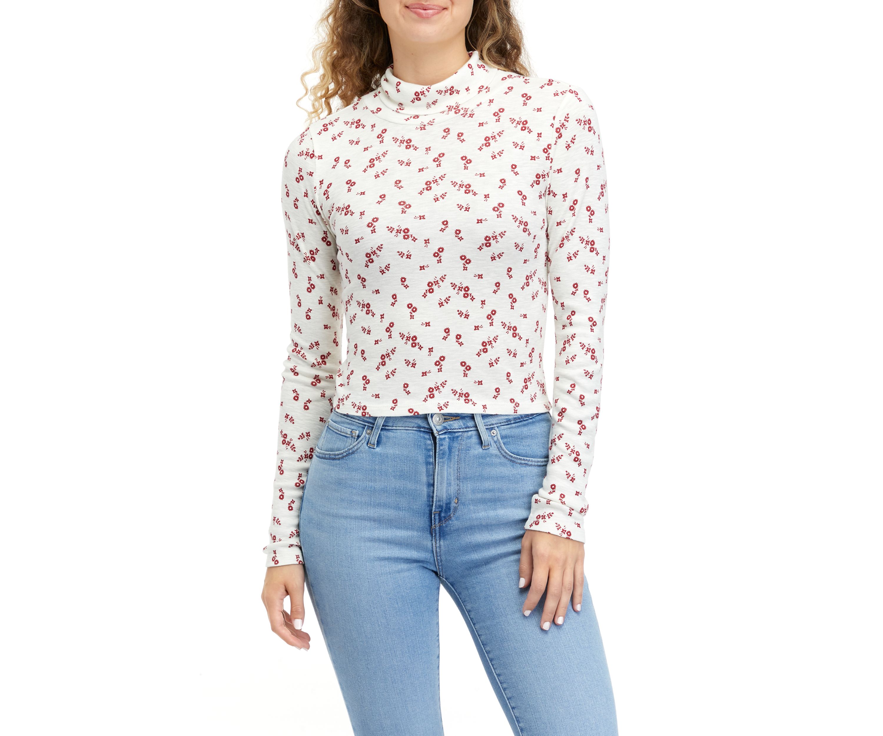Long Sleeve Mock Ribbed T-Shirt