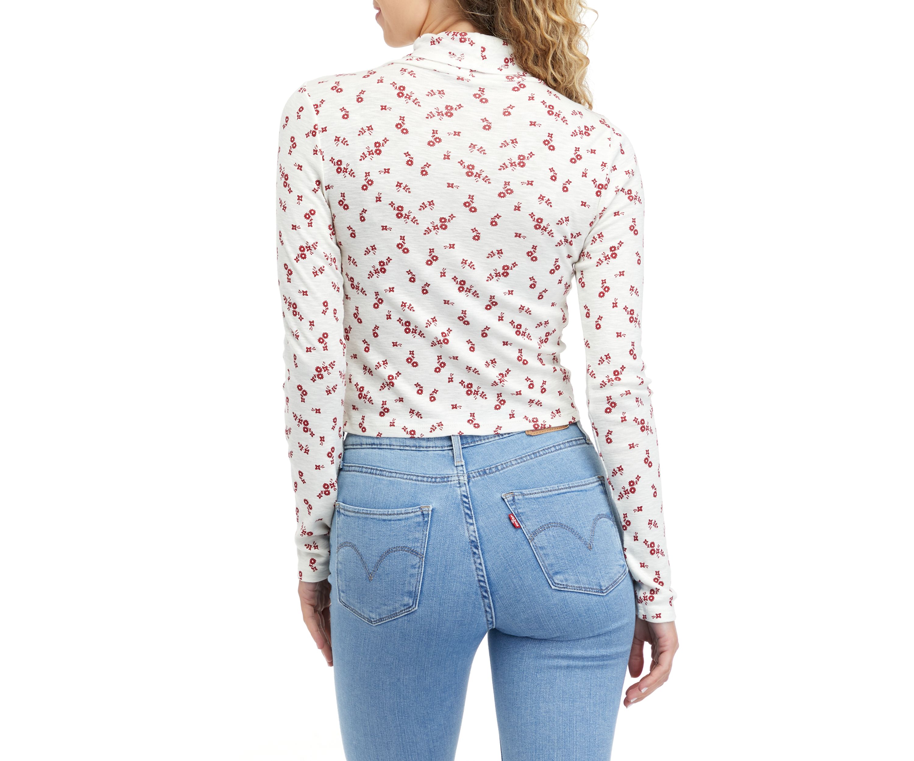 Long Sleeve Mock Ribbed T-Shirt