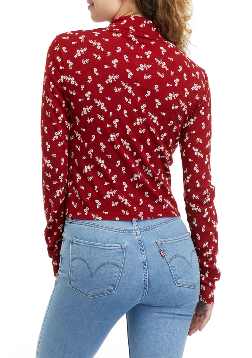 Long Sleeve Mock Ribbed T-Shirt