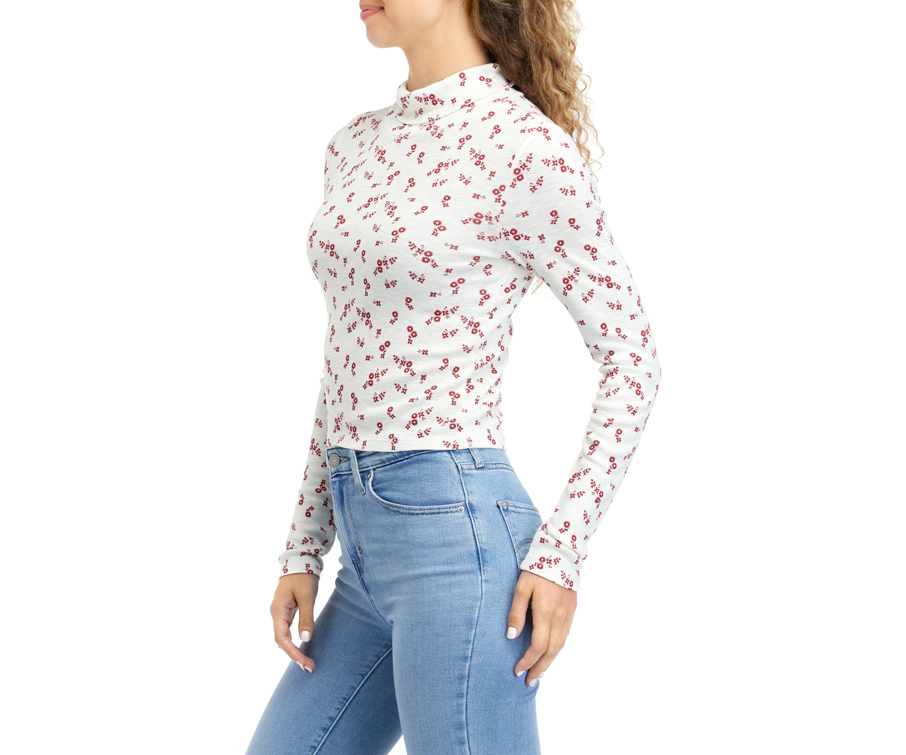 Long Sleeve Mock Ribbed T-Shirt