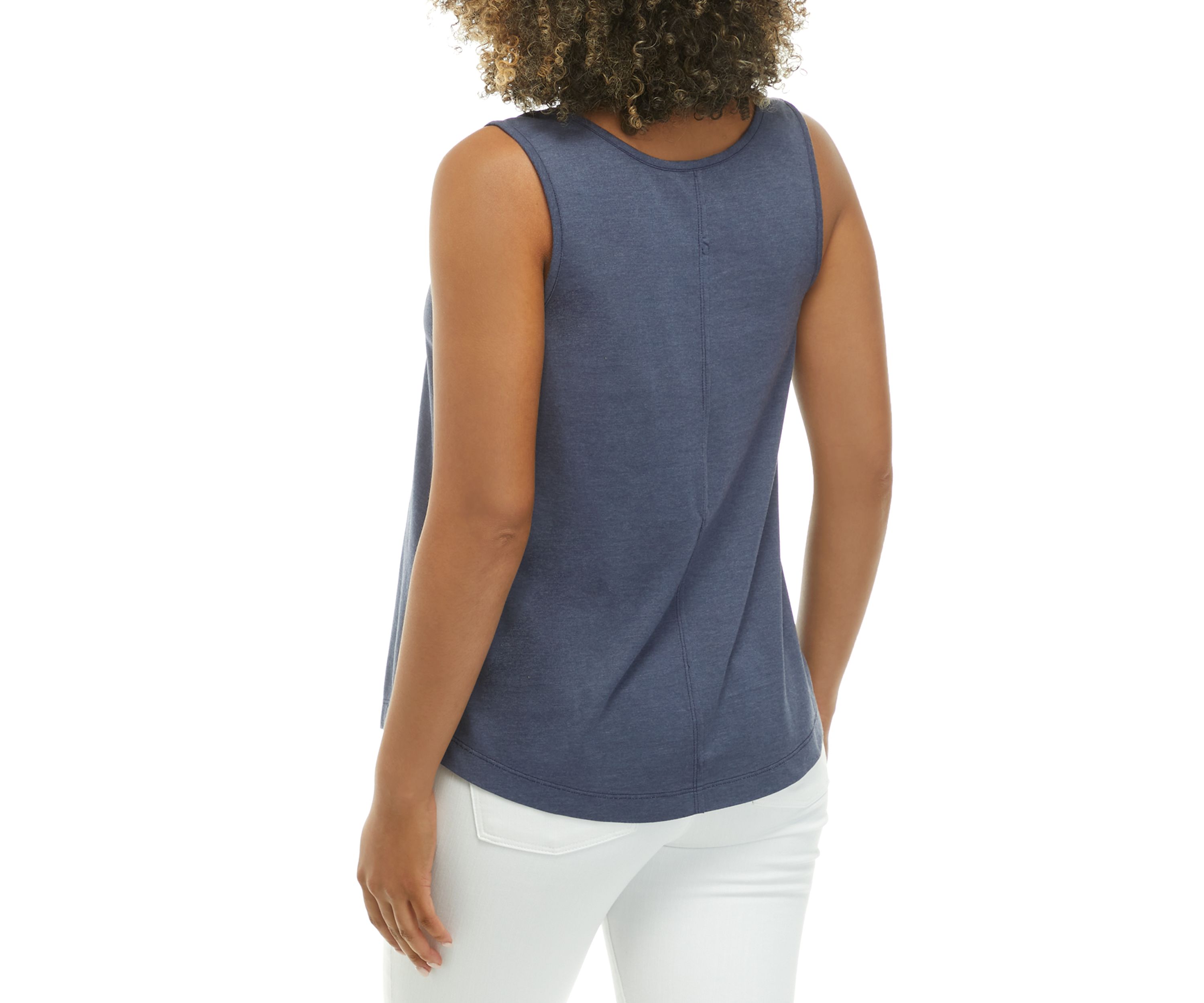 Solid Notch Neck Tank Top