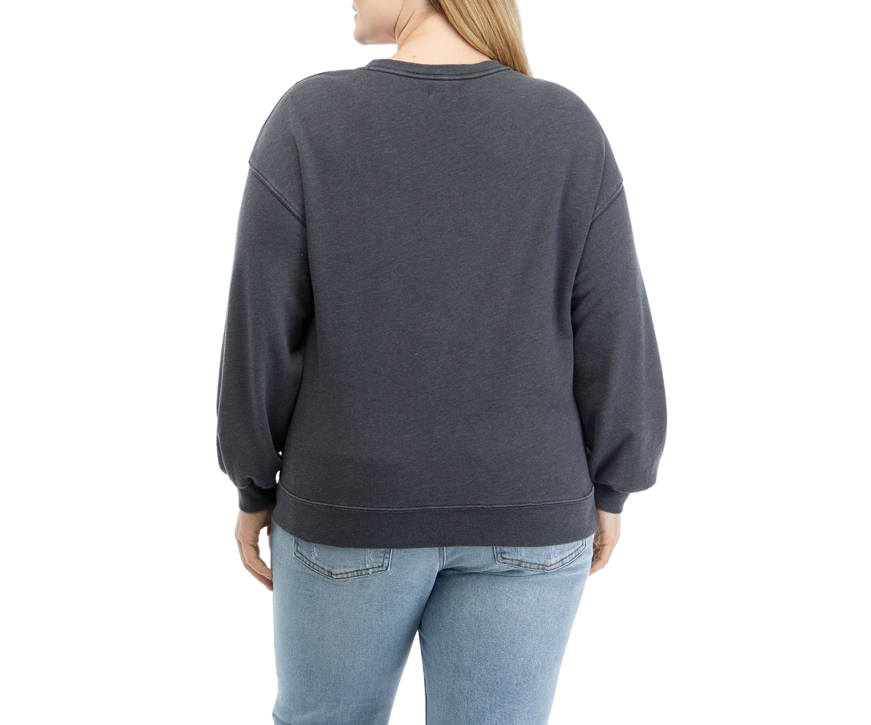 Plus Size Long Sleeve Crew Neck Sweatshirt