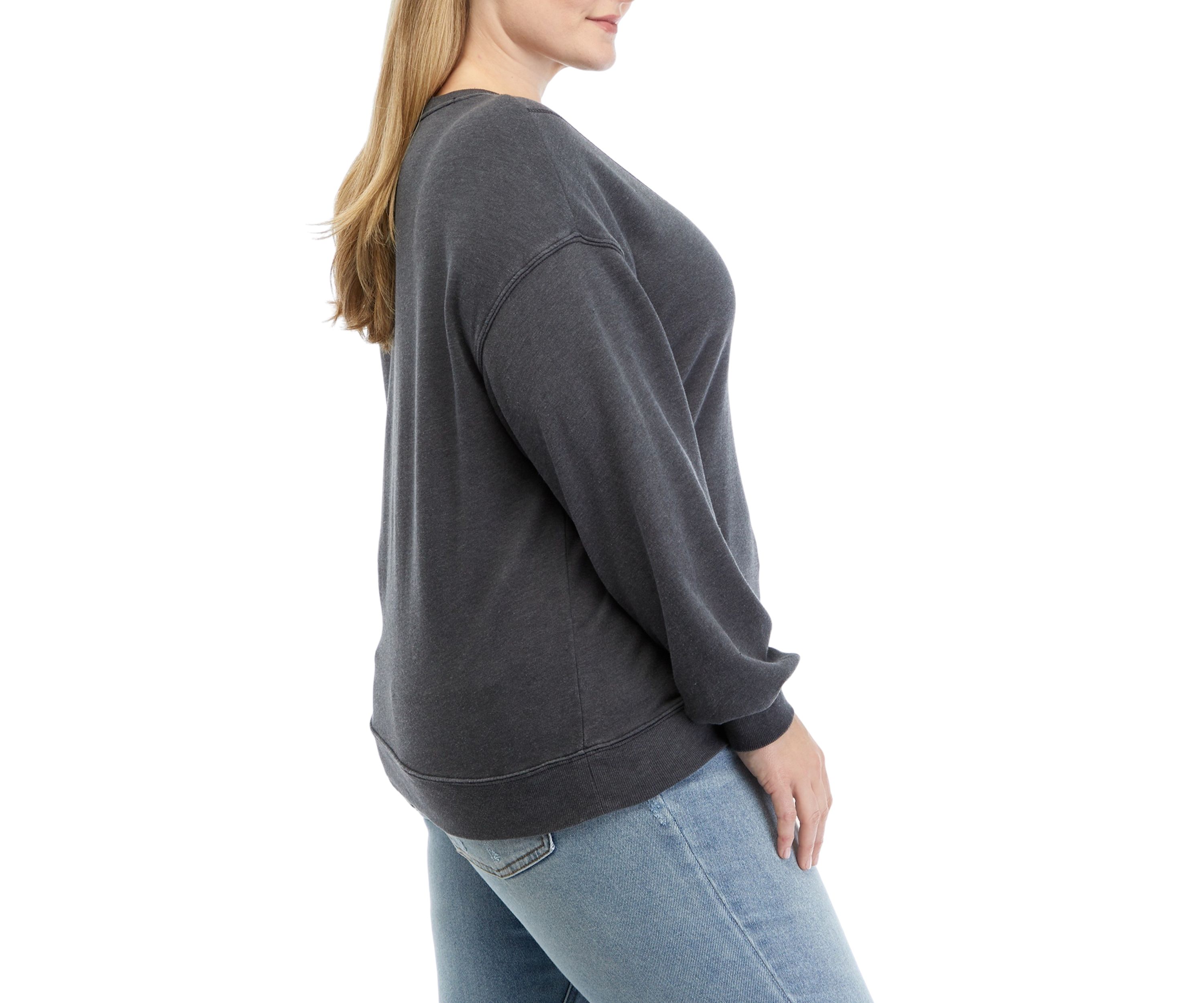 Plus Size Long Sleeve Crew Neck Sweatshirt