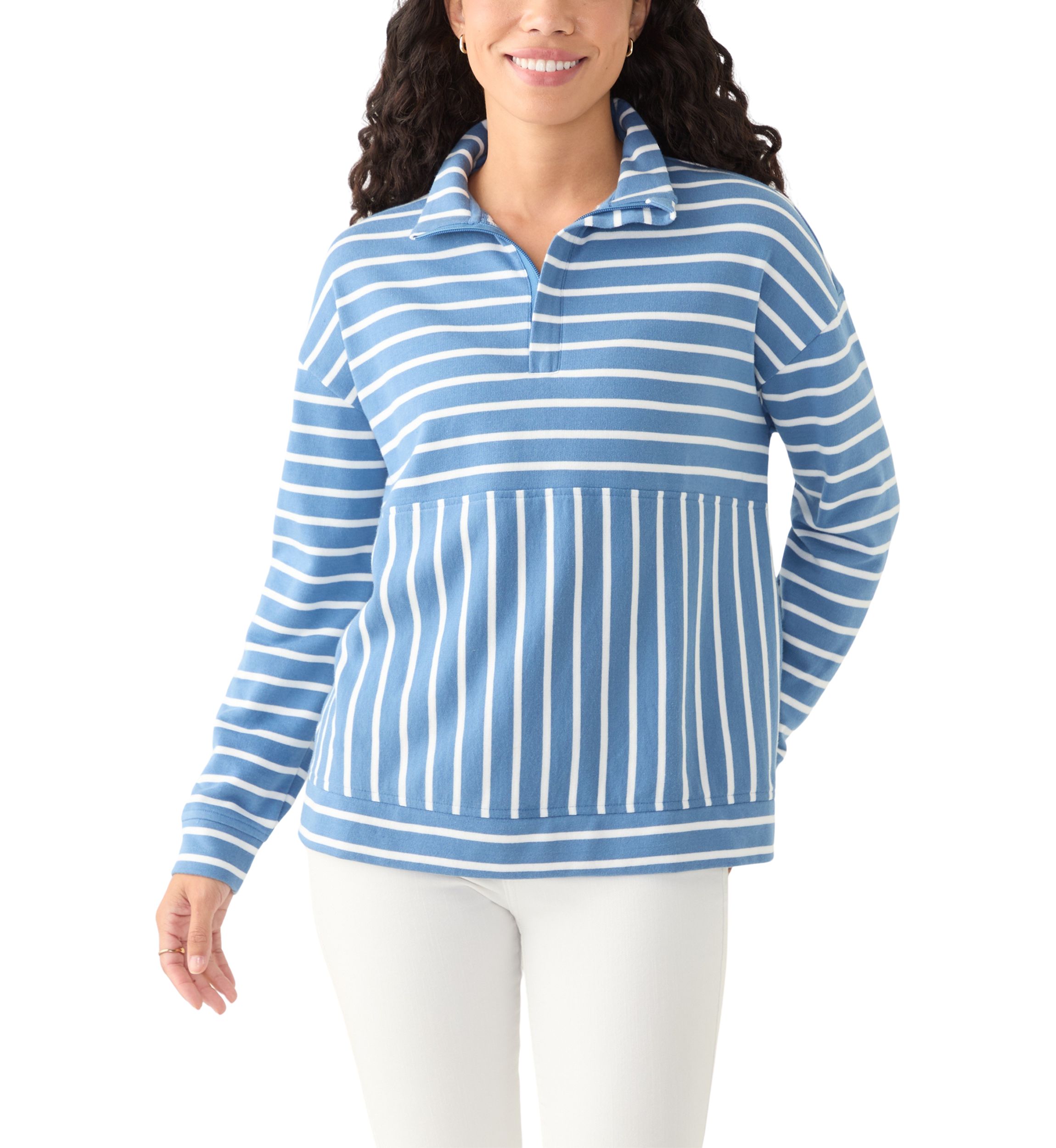 Petite Striped Sweatshirt 