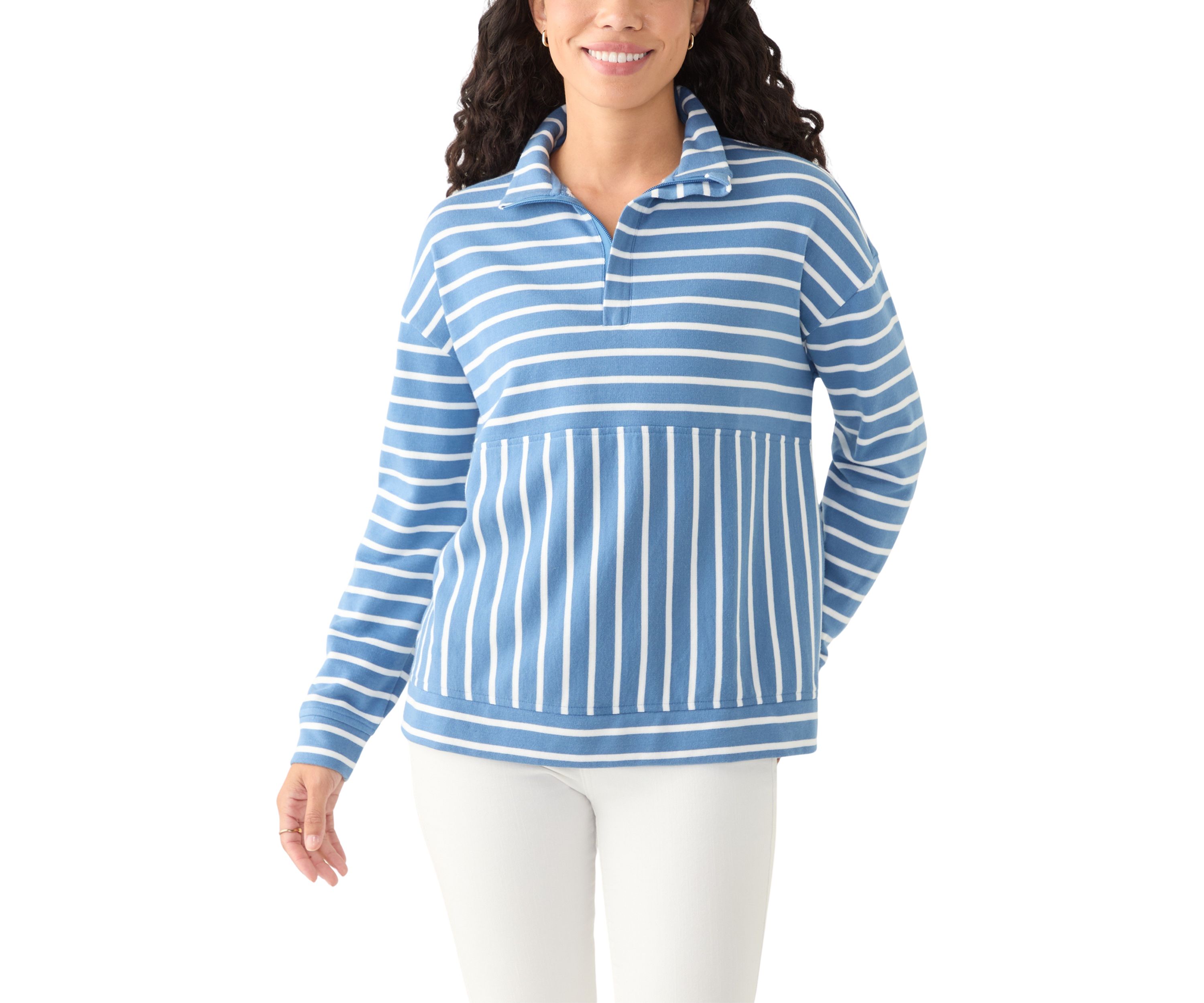 Petite Striped Sweatshirt 