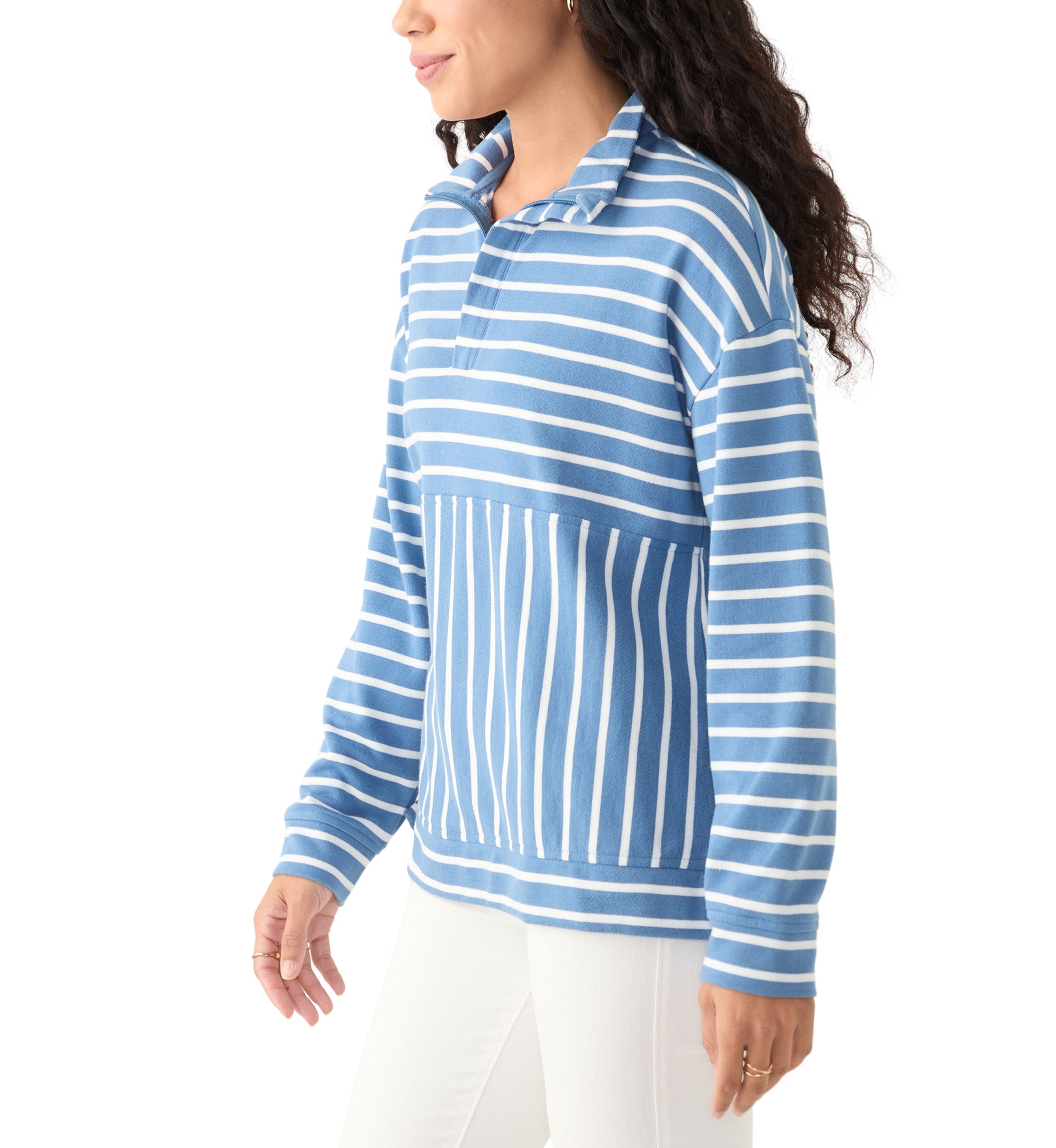 Petite Striped Sweatshirt 