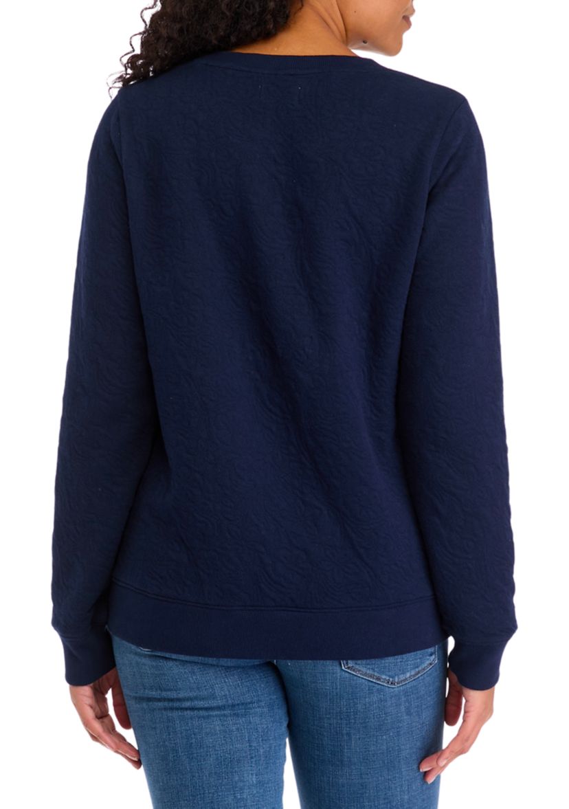 Womens Quilted Sweatshirt