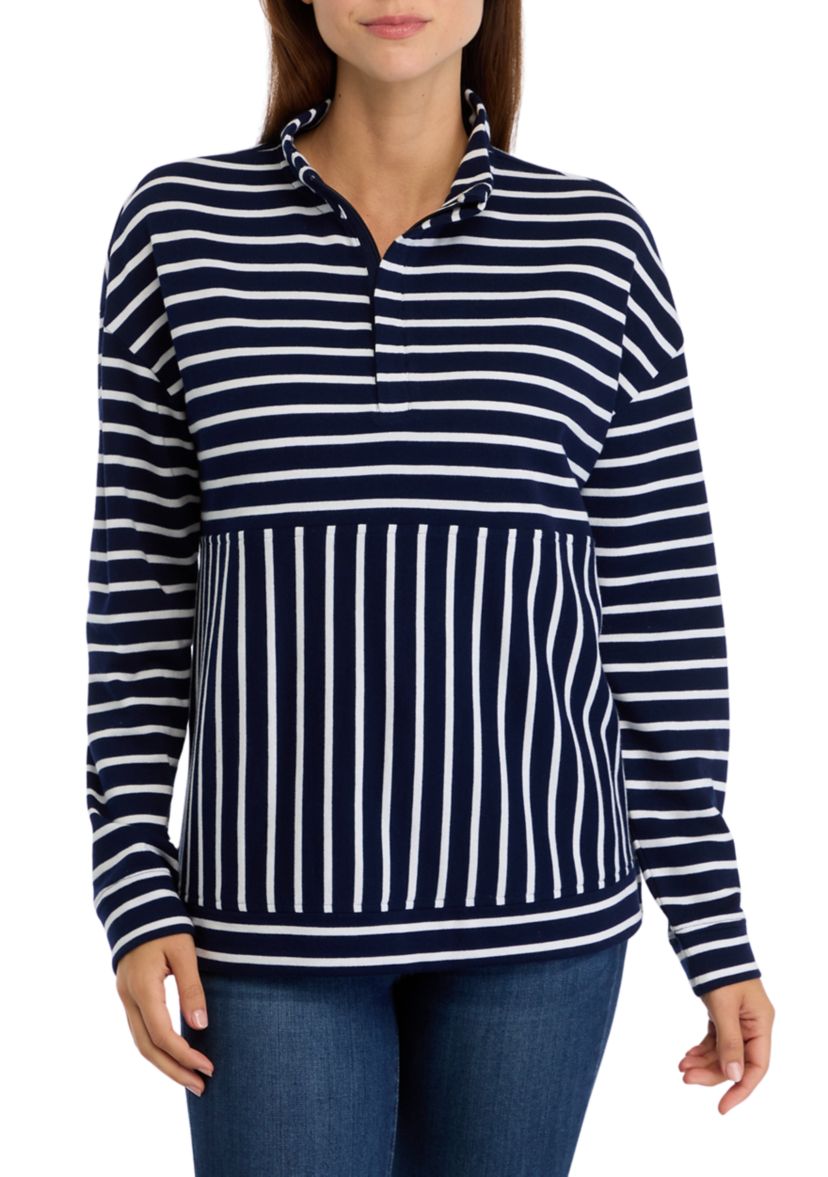 Womens Striped Pullover