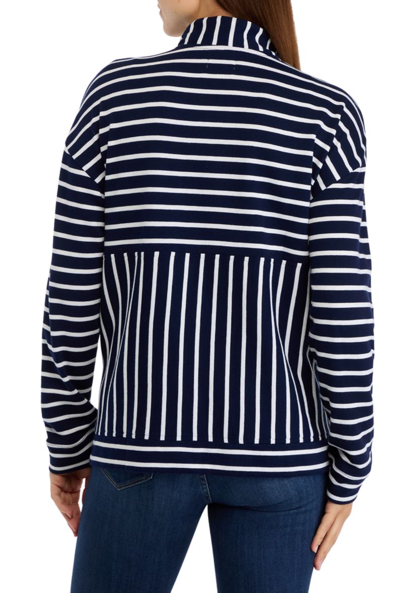 Womens Striped Pullover