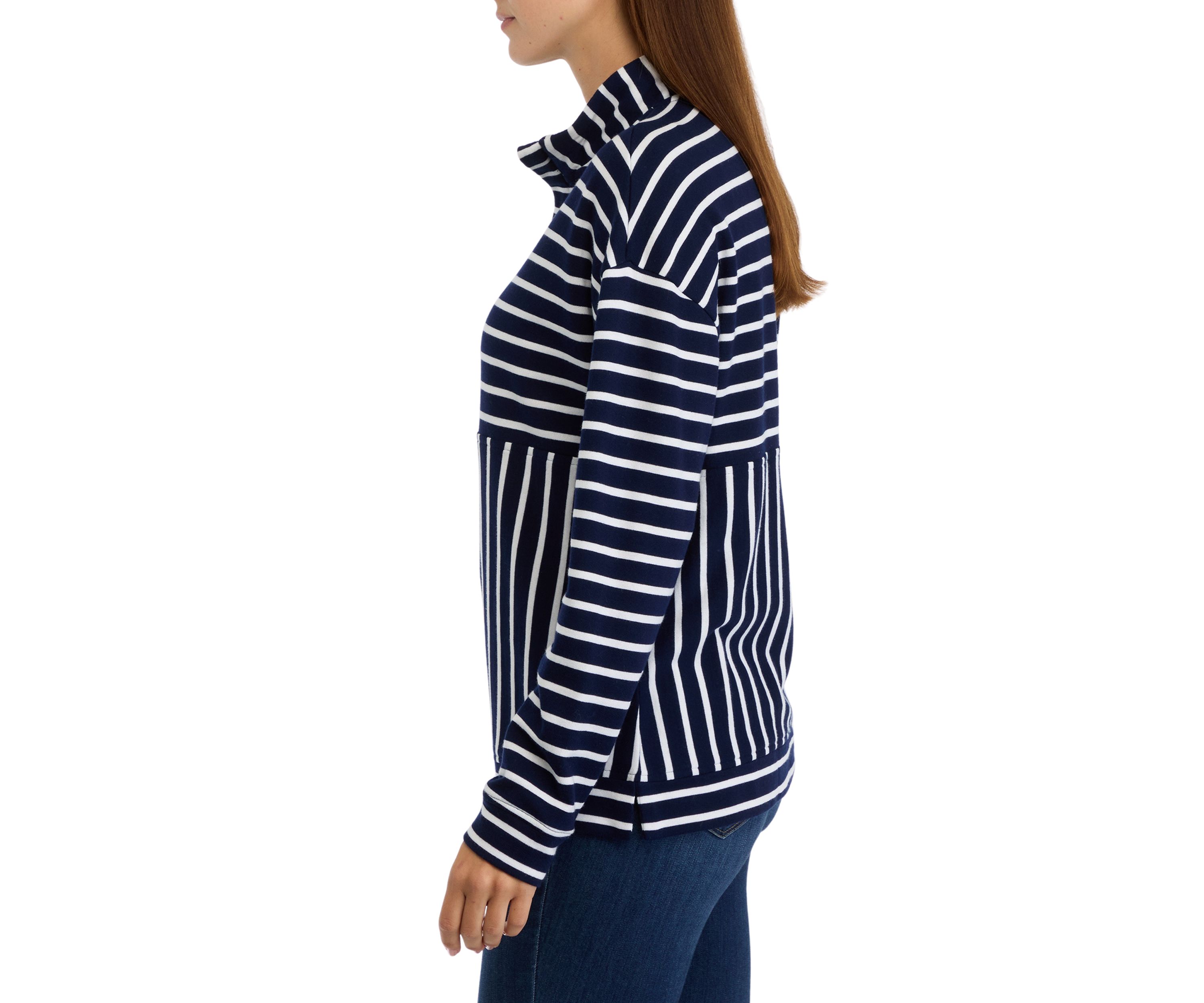 Womens Striped Pullover