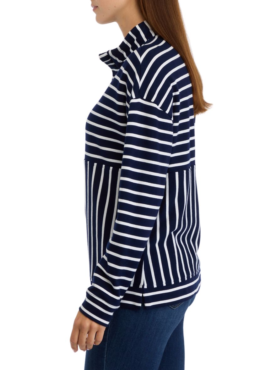 Womens Striped Pullover