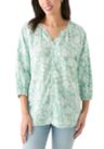 Womens Textured Printed Blouse