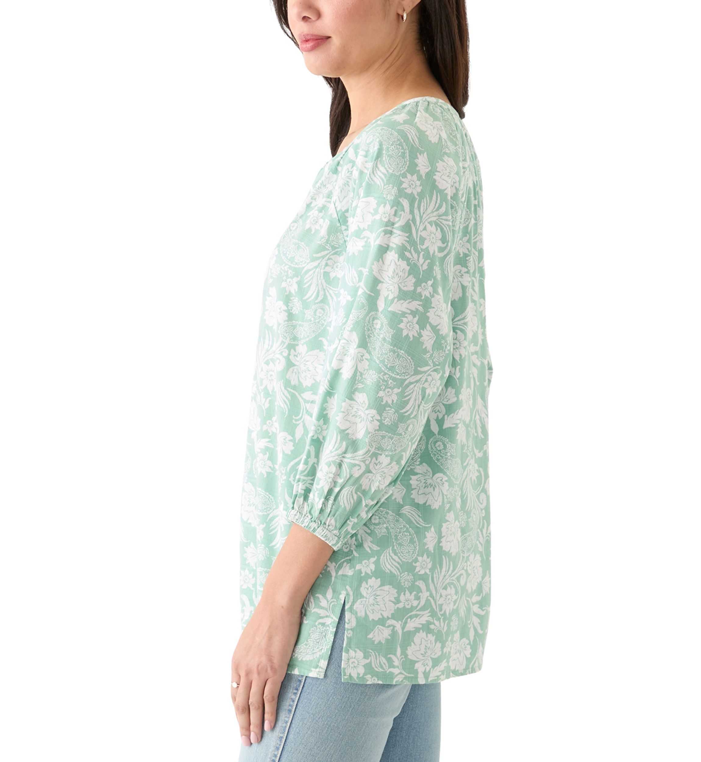 Womens Textured Printed Blouse