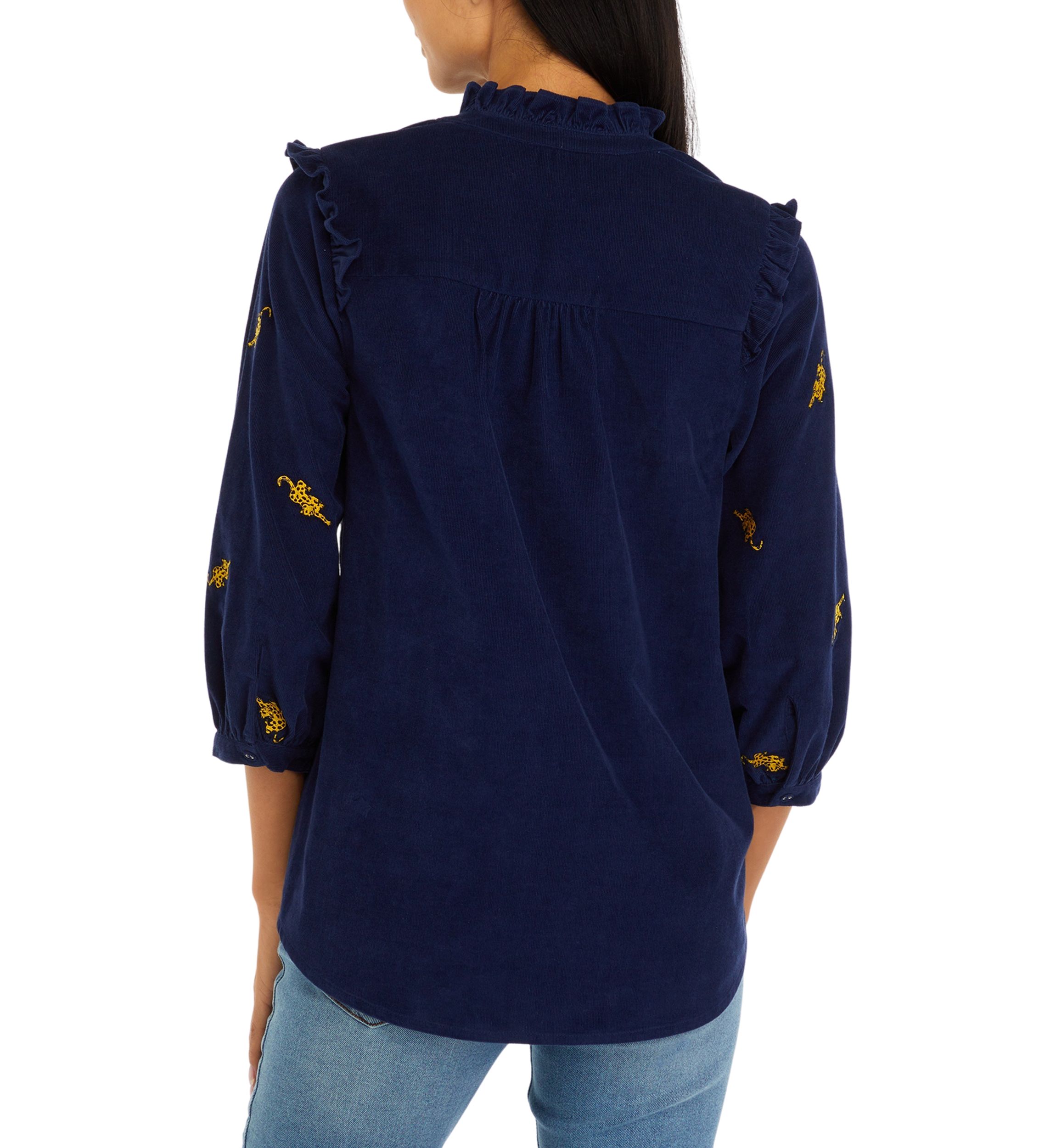 Corduroy Button Front Top 