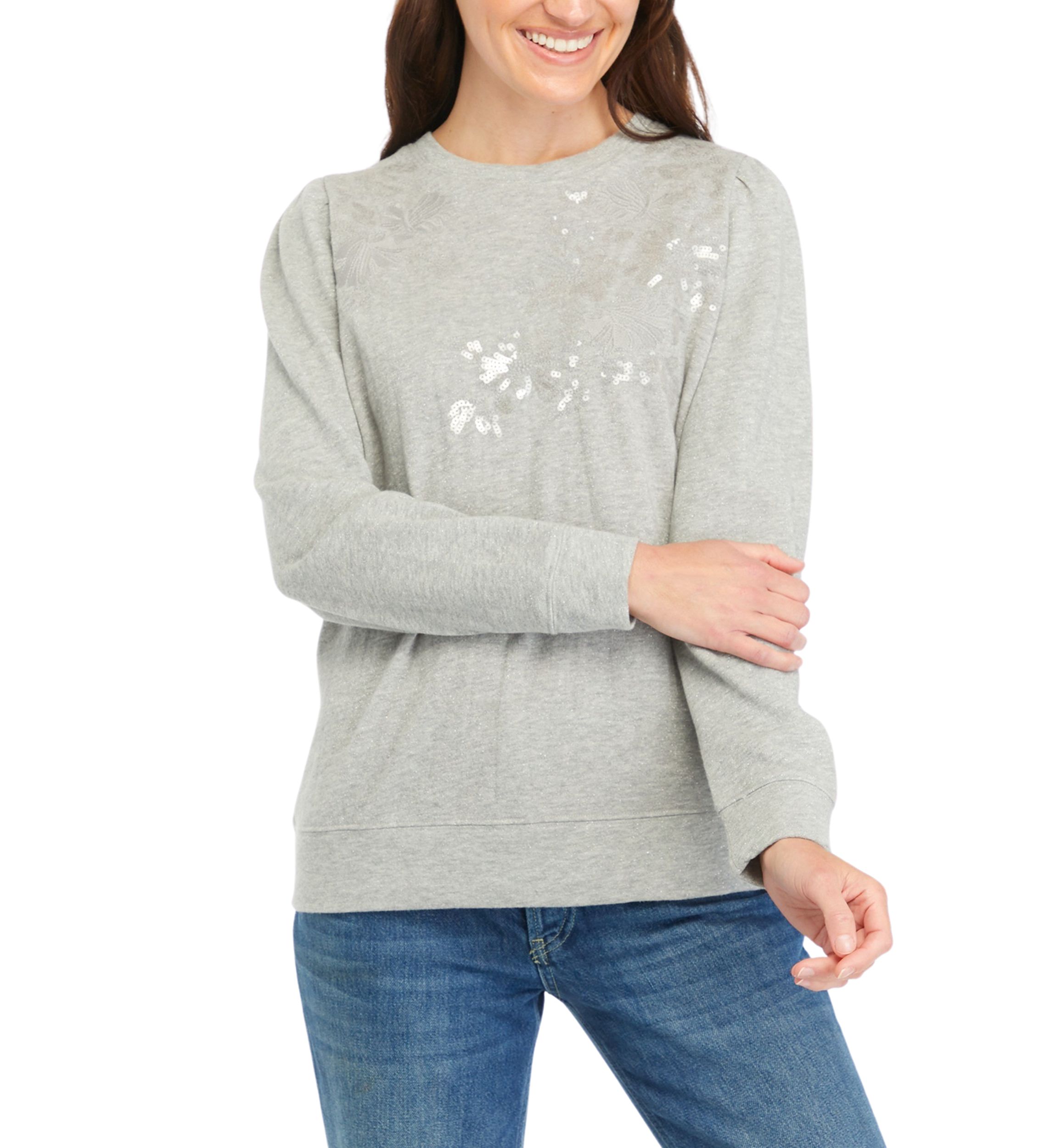 Womens Sequin Sweatshirt
