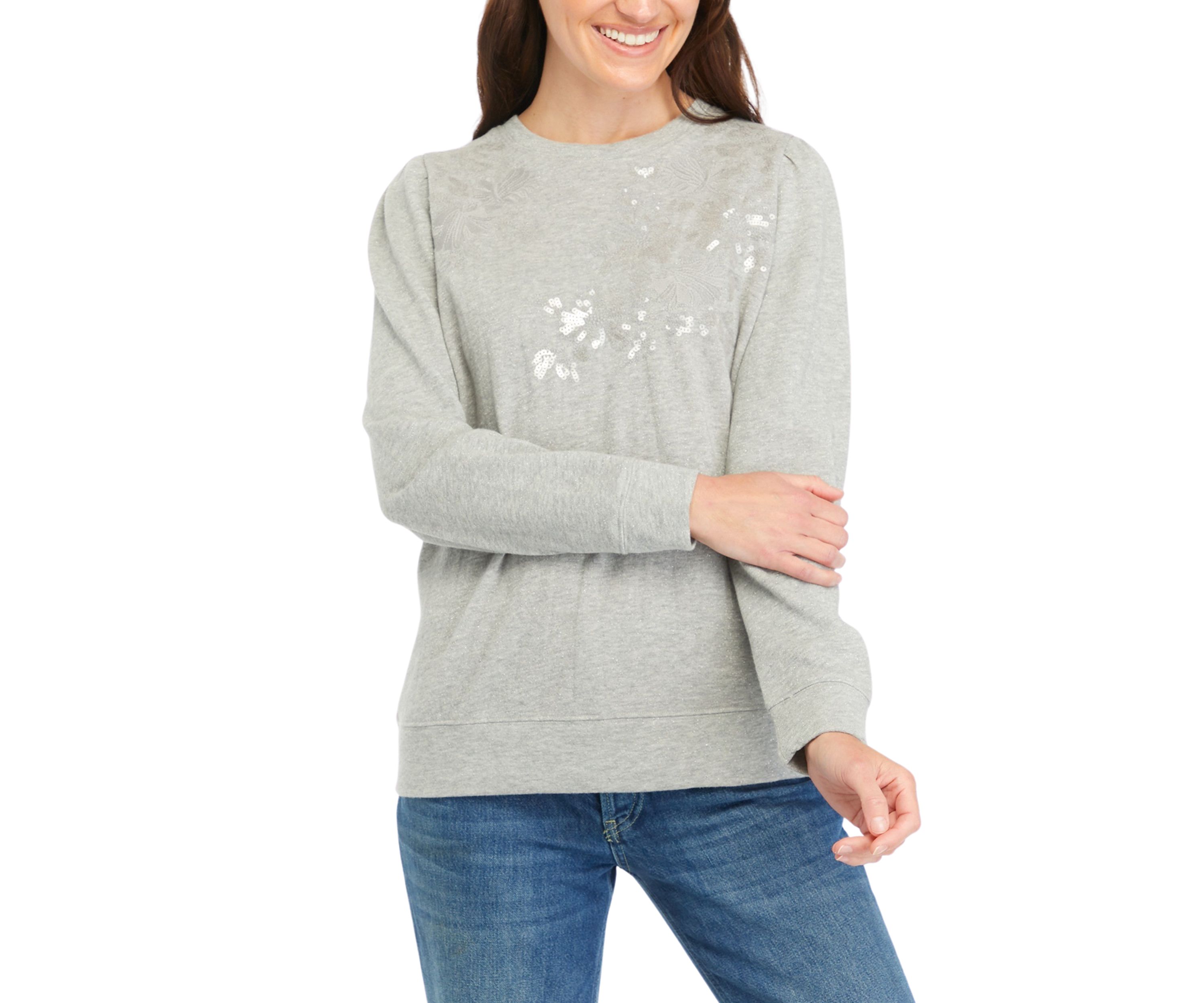 Womens Sequin Sweatshirt