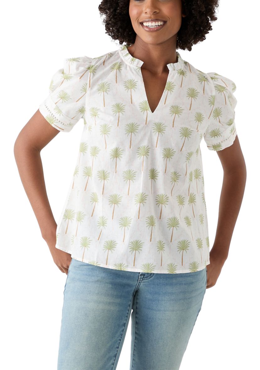 Womens Split Neck Top