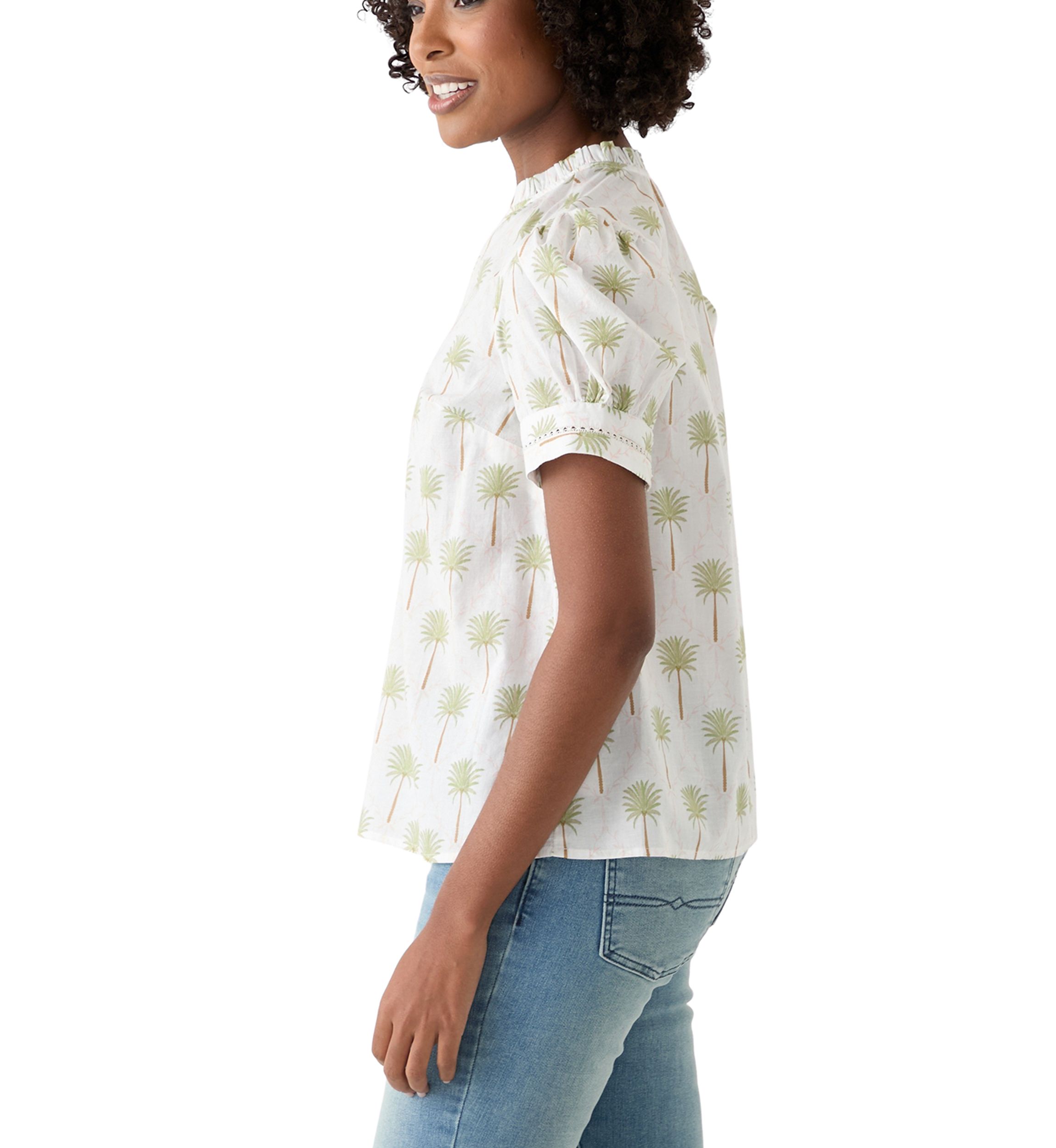 Womens Split Neck Top