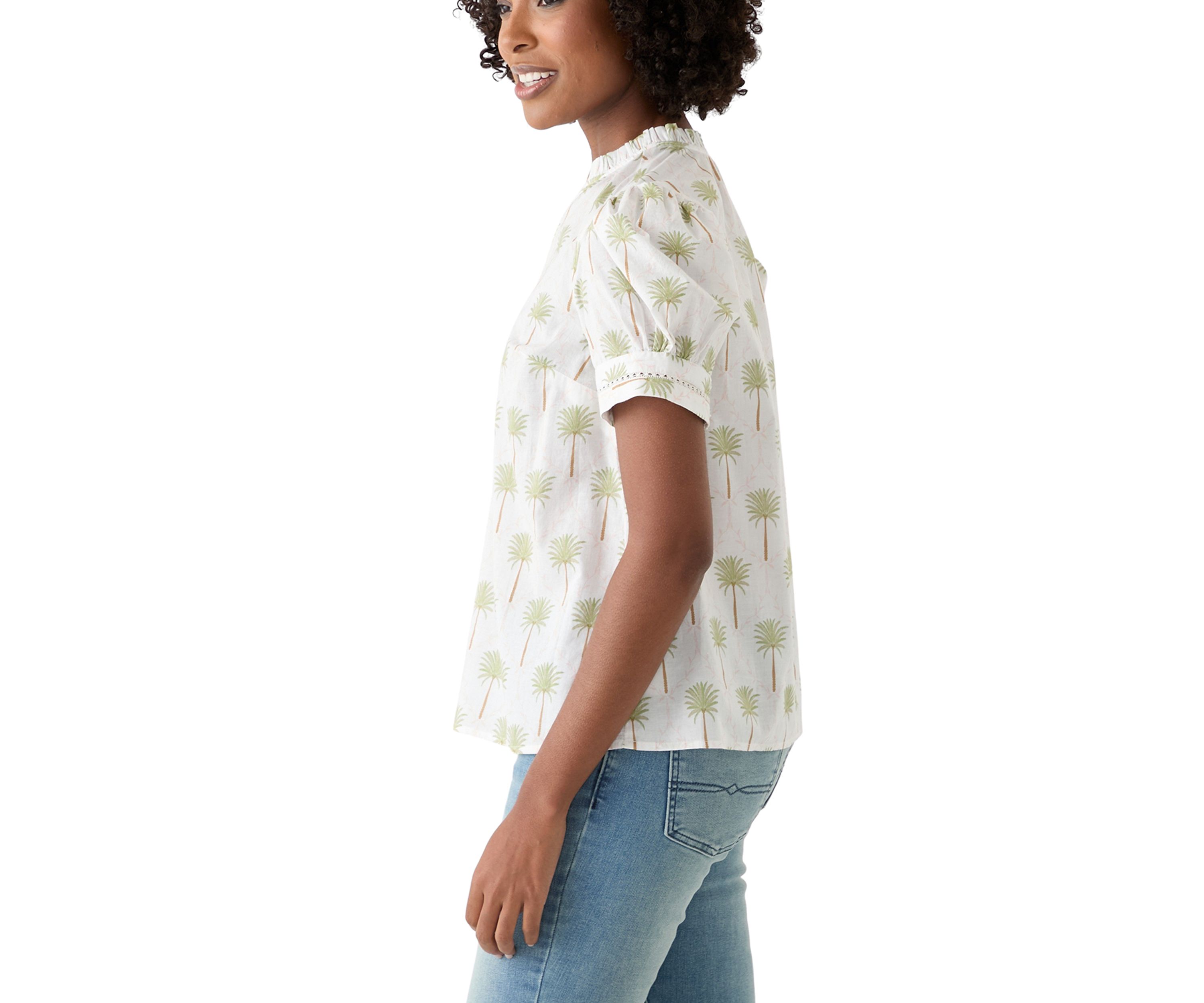 Womens Split Neck Top