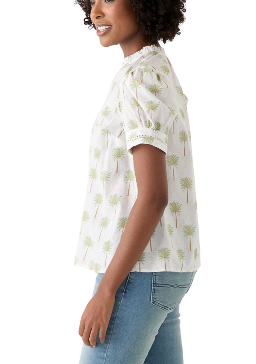 Womens Split Neck Top