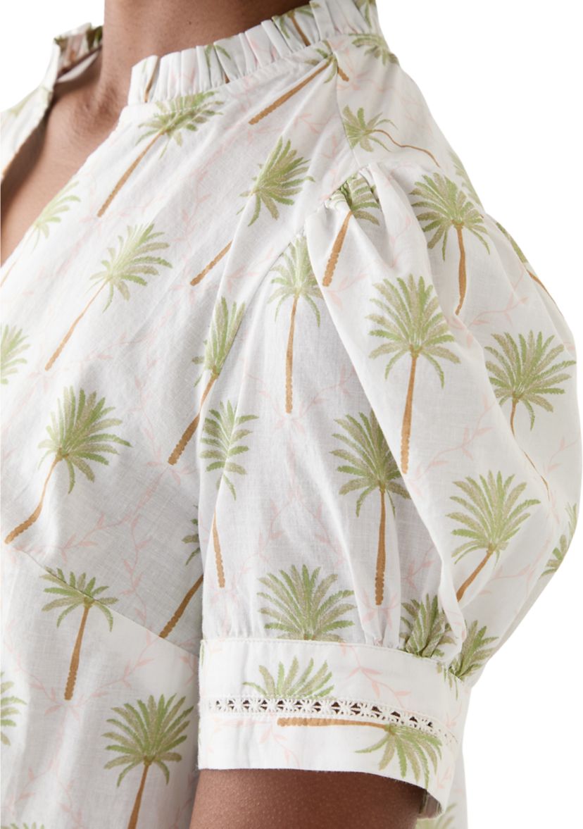 Womens Split Neck Top
