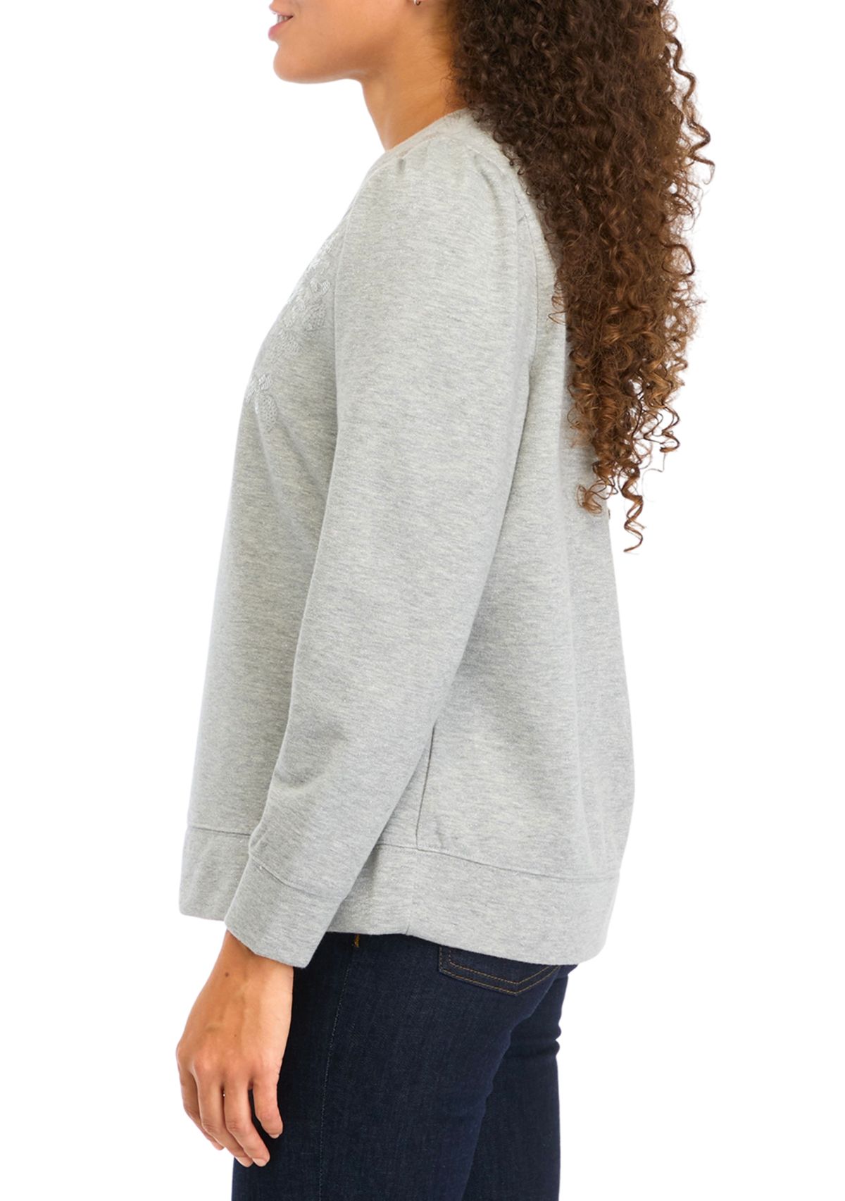 Petite Sequin Sweatshirt