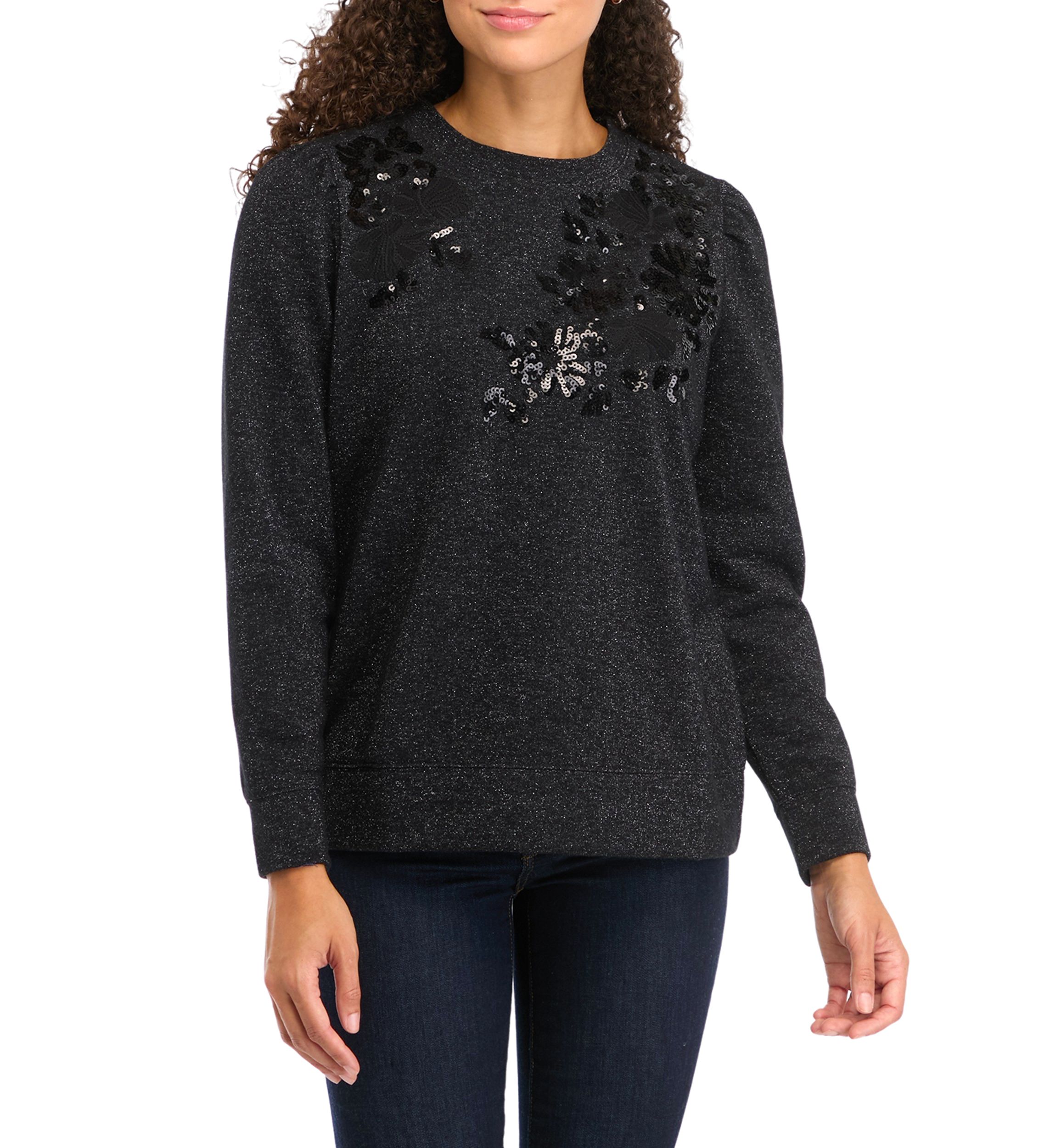 Petite Sequin Sweatshirt