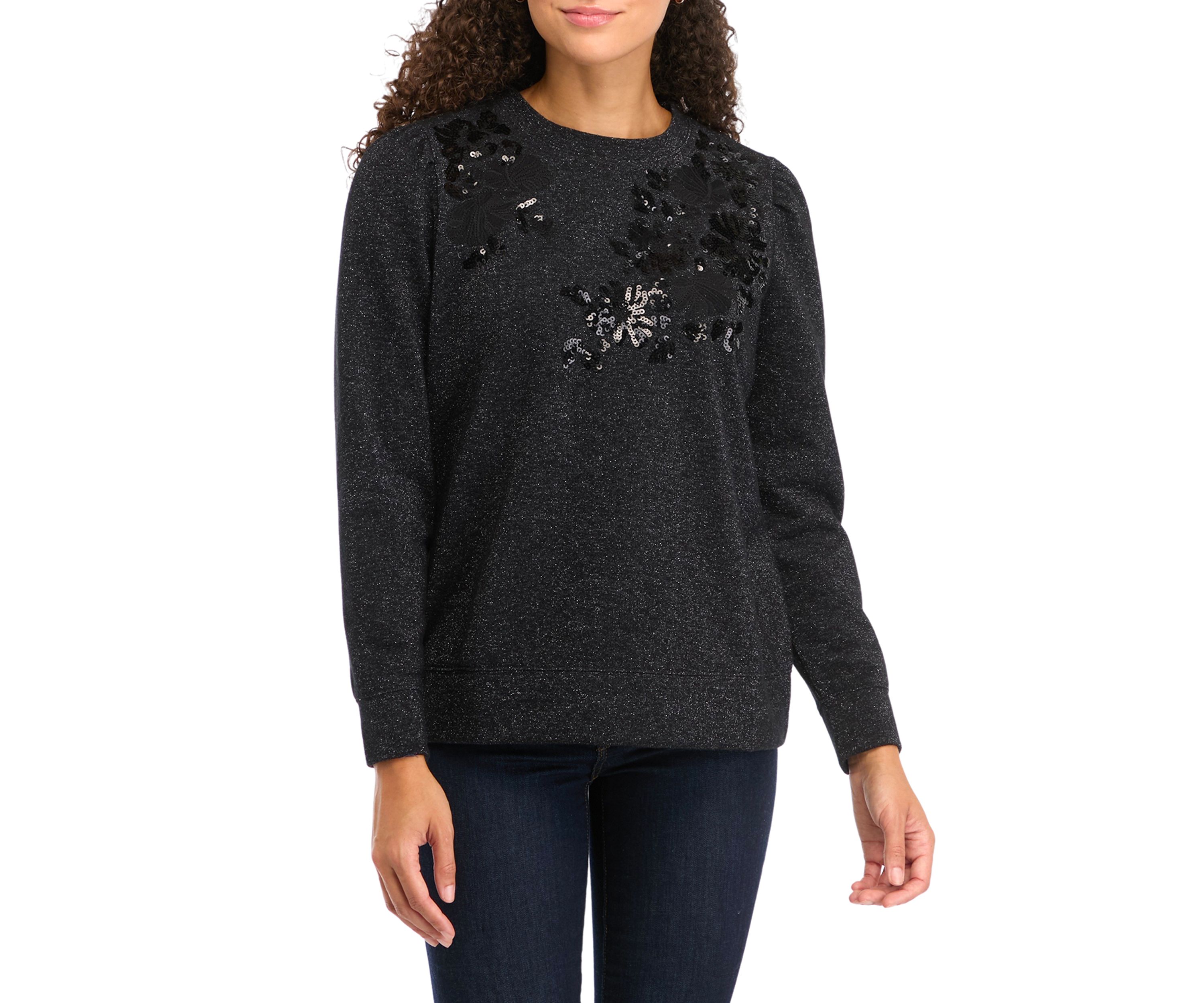 Petite Sequin Sweatshirt