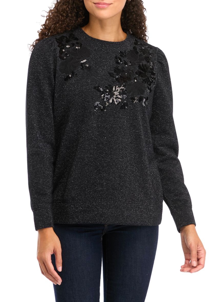 Petite Sequin Sweatshirt