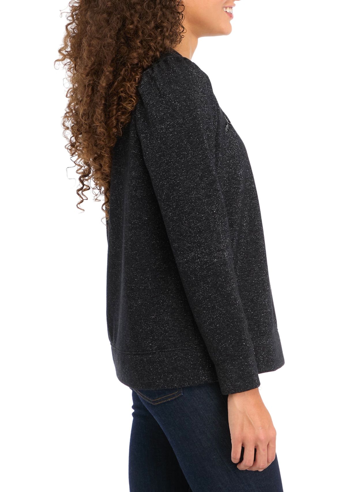 Petite Sequin Sweatshirt