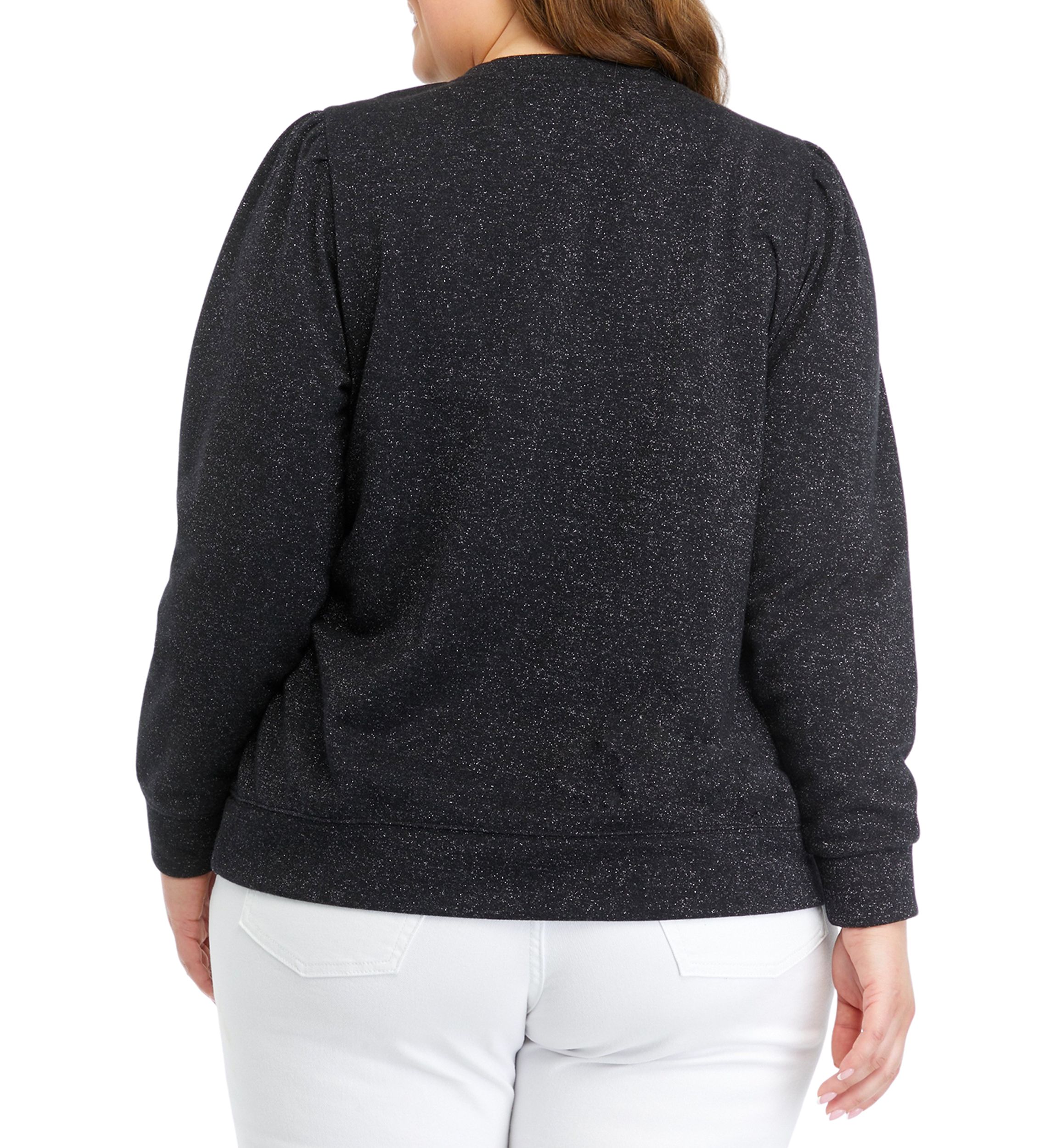 Plus Size Long Sleeve Sequin Sweatshirt