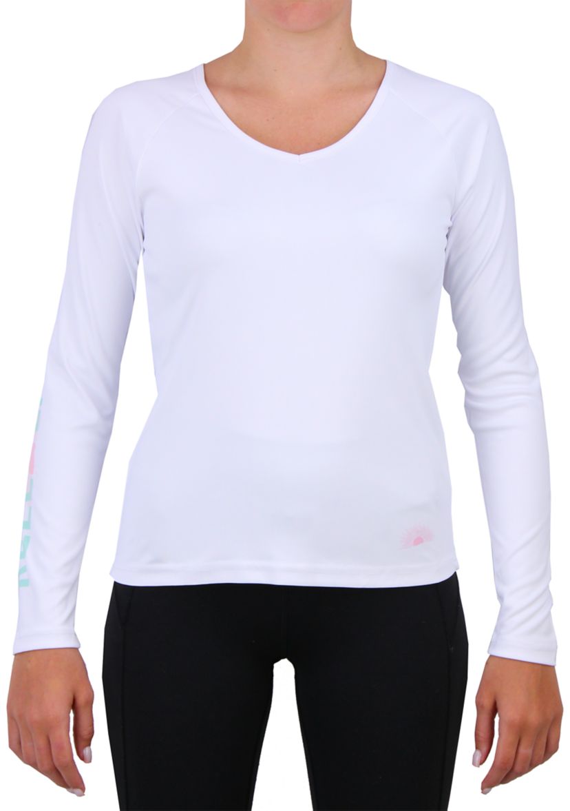 Womens Long Sleeve Sunset Paddleboard Performance T-Shirt 