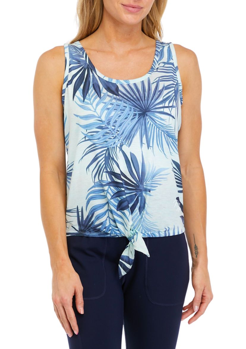 Womens Tropical Oasis Coastal Performance Tank Top
